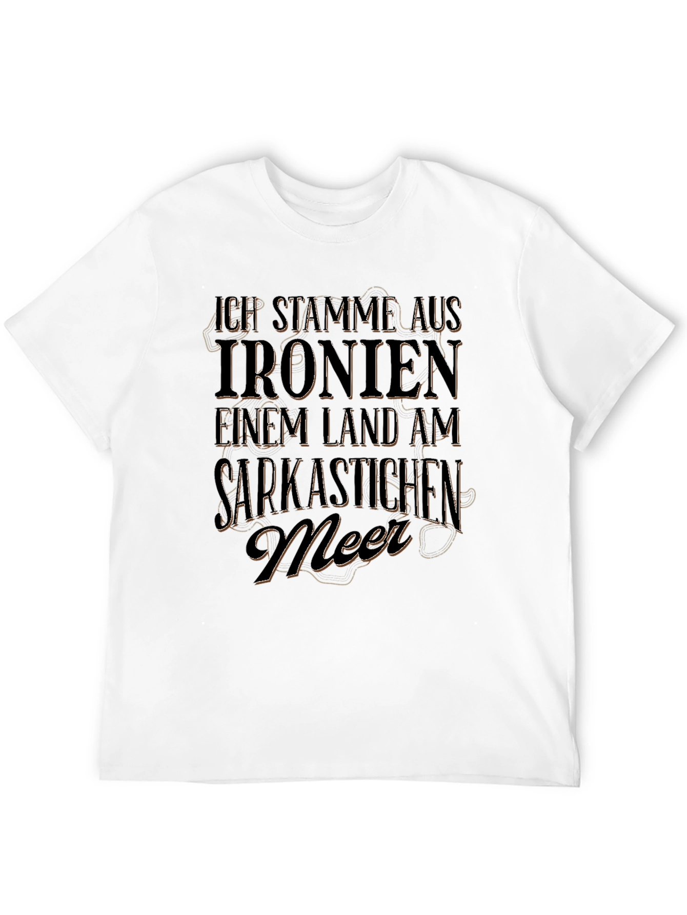 Black Sarcastic Sea T-Shirt: Ironic Humor Apparel view 12