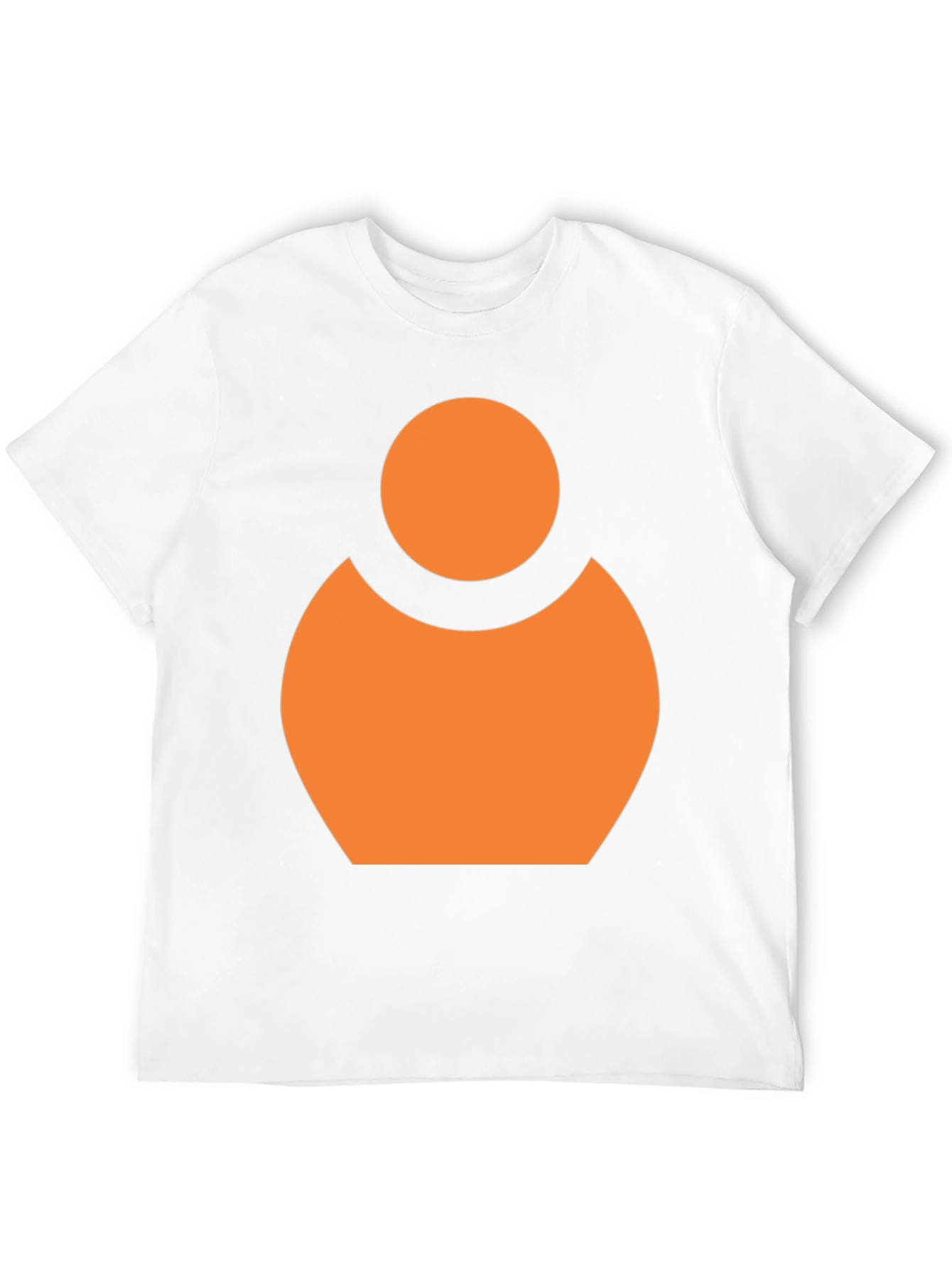 Black Abstract Orange Person Icon Black T-Shirt view 12