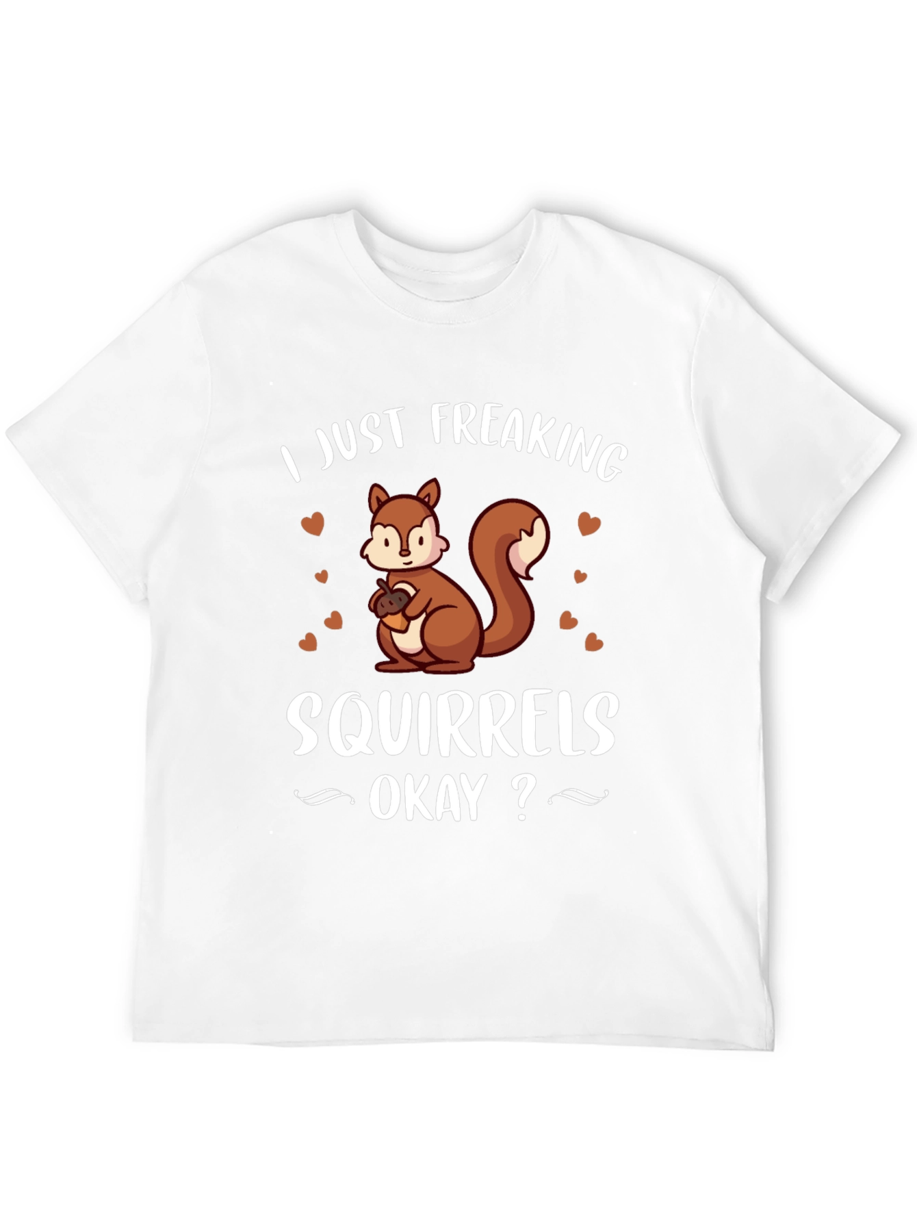 Black I Just Freaking Love Squirrels T-Shirt view 12
