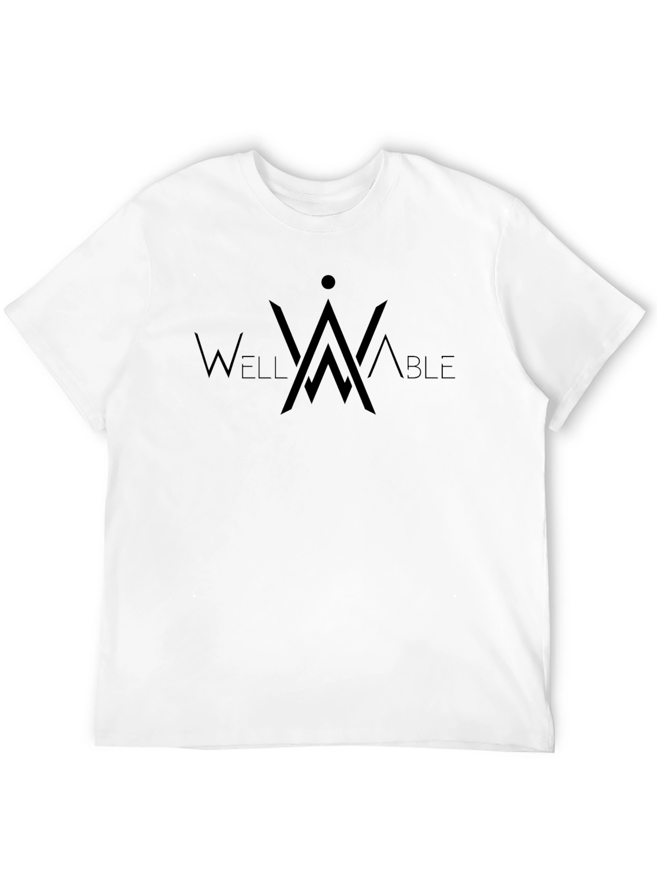 Black Men's Black Wellable Graphic Tee - Modern Minimalist Design view 12
