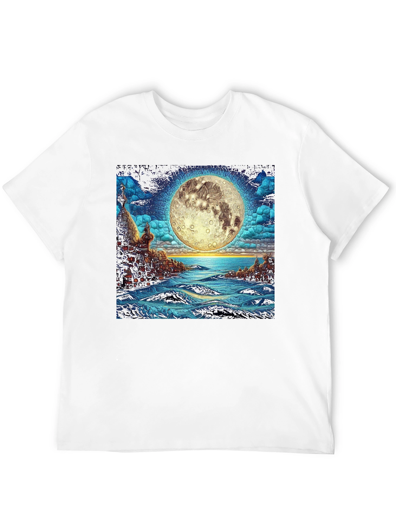 Black Mystic Moonscape Graphic Tee view 12