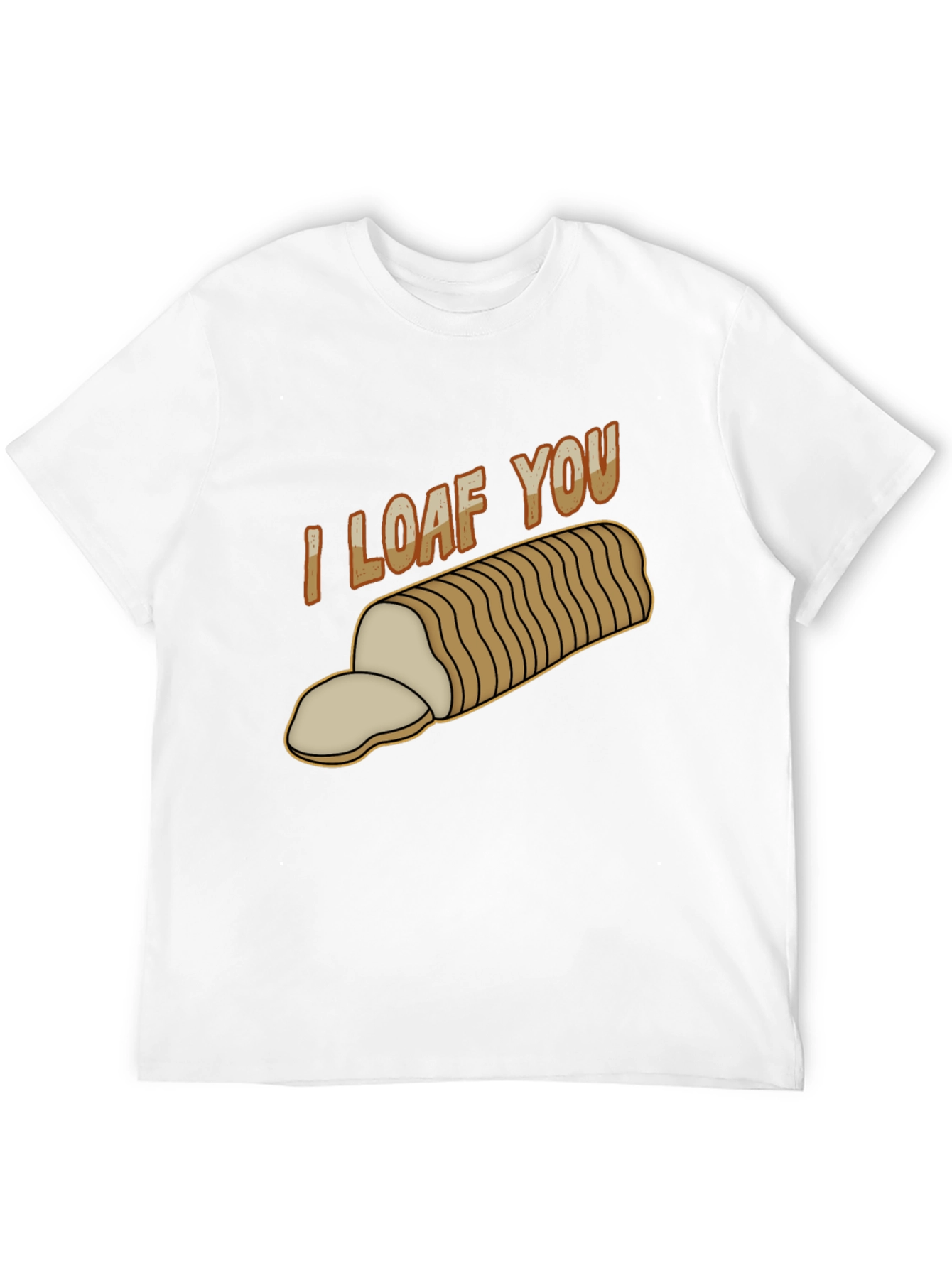 Black I Loaf You T-Shirt - Funny Bread Pun Tee view 12