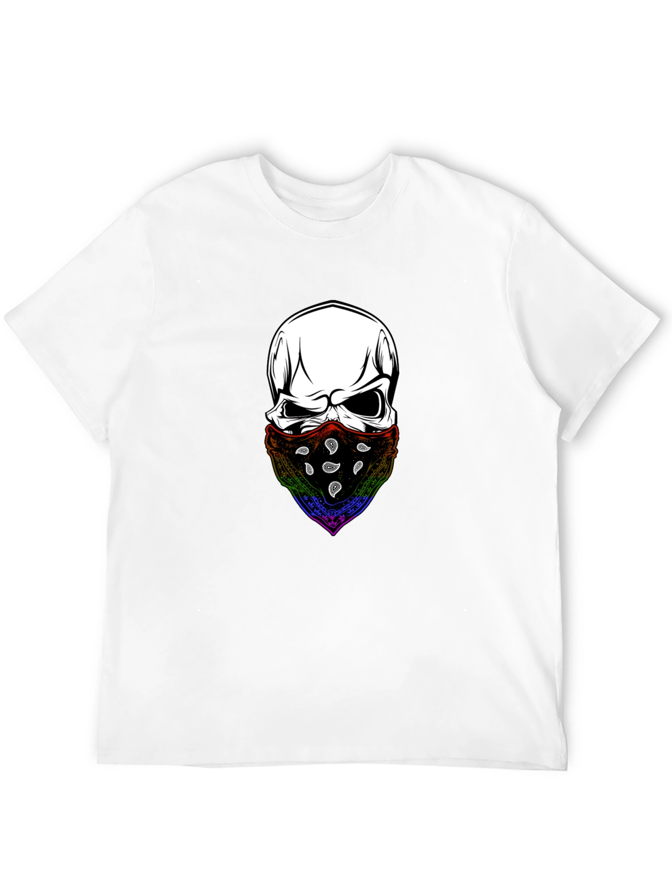 Black Skull Bandana T-Shirt - Stylish Graphic Tee view 12