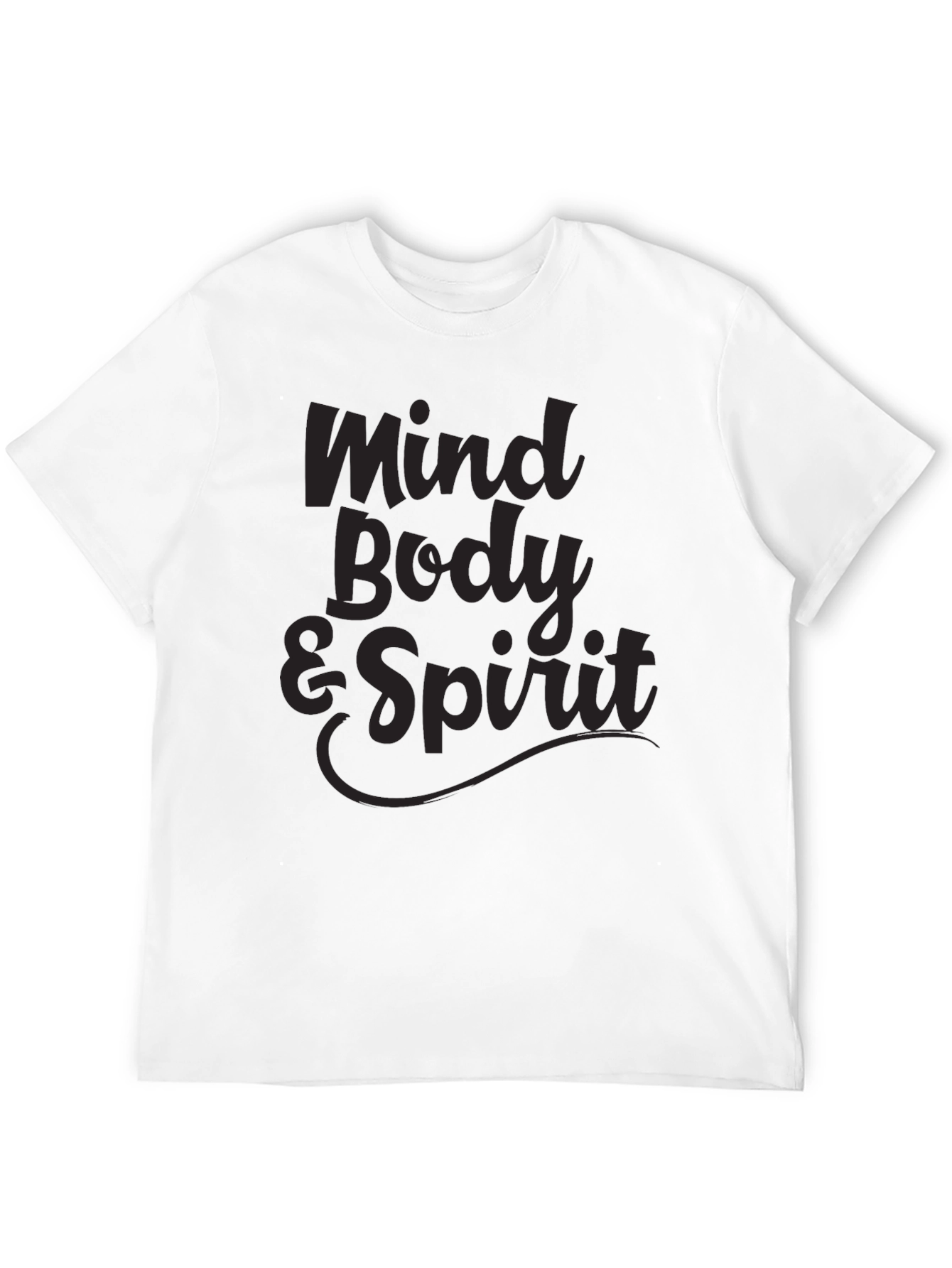 Black Mind Body & Spirit Graphic Tee - Soft Black T-Shirt view 12