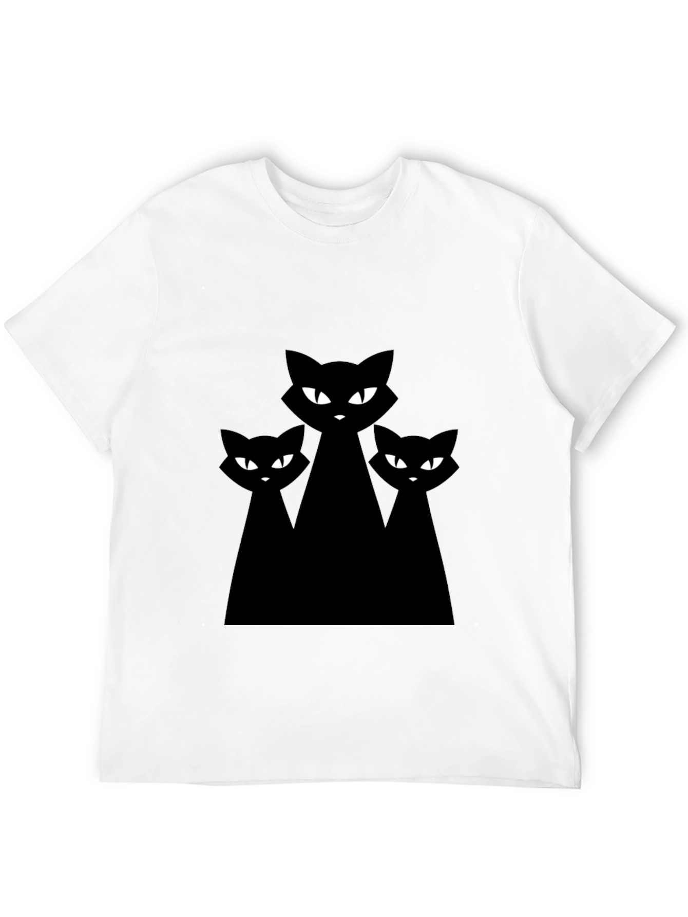 Black Black Cat Graphic Tee - Unisex Halloween Shirt view 12