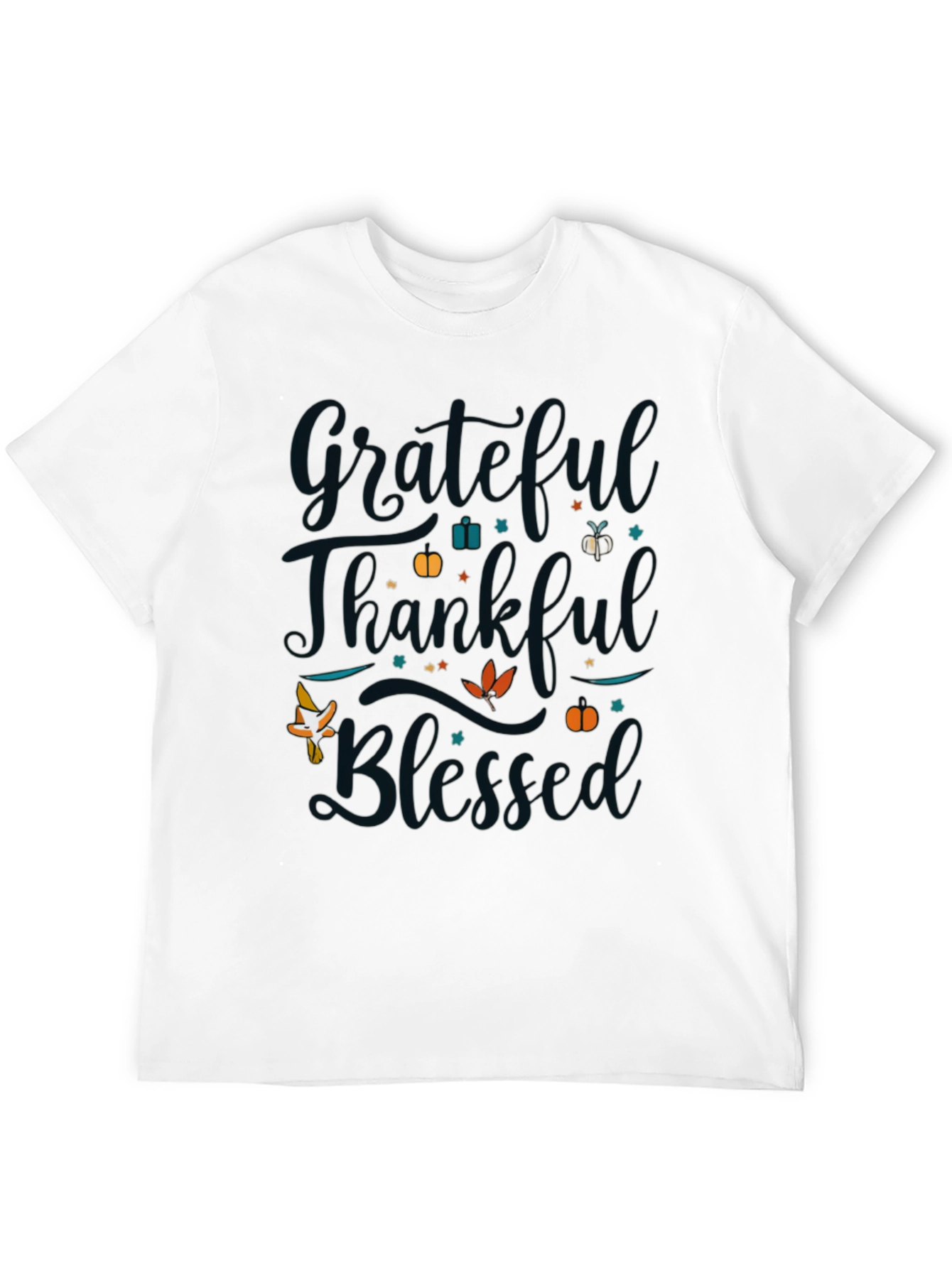 Black Grateful Thankful Blessed Black T-Shirt view 12