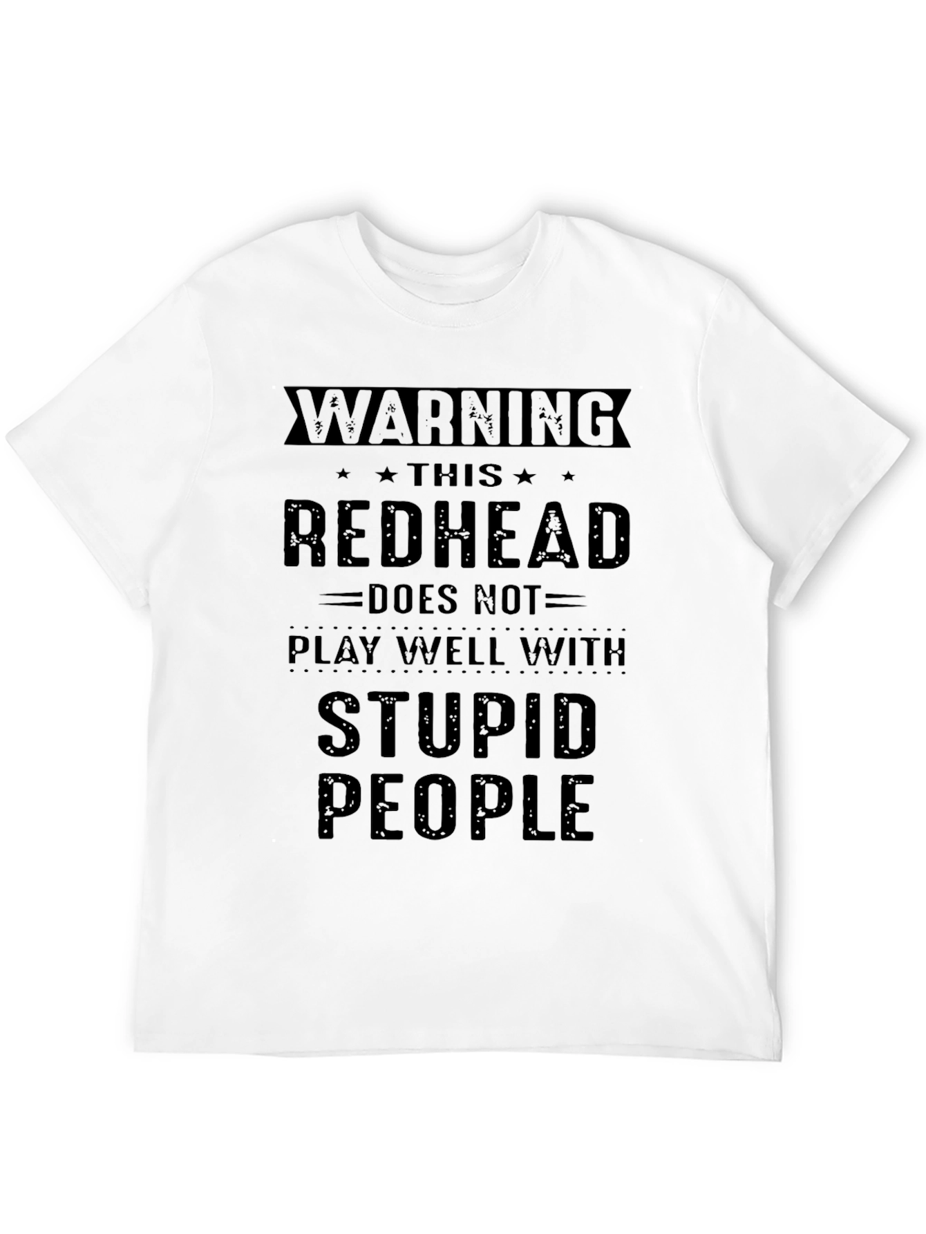 Black Warning Redhead T-Shirt view 12