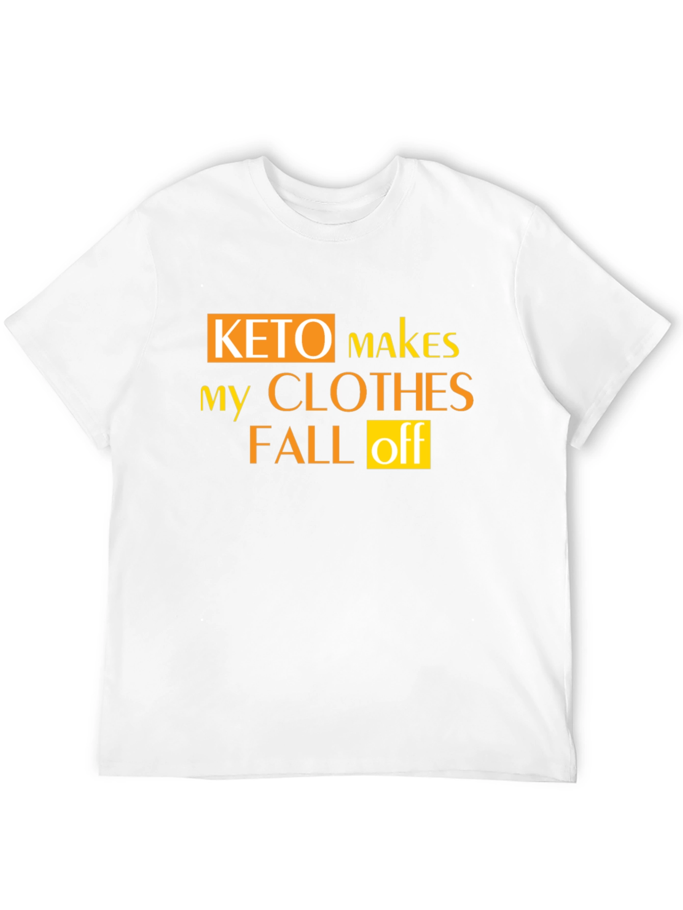 Black Keto Makes My Clothes Fall Off Black Graphic T-Shirt view 12