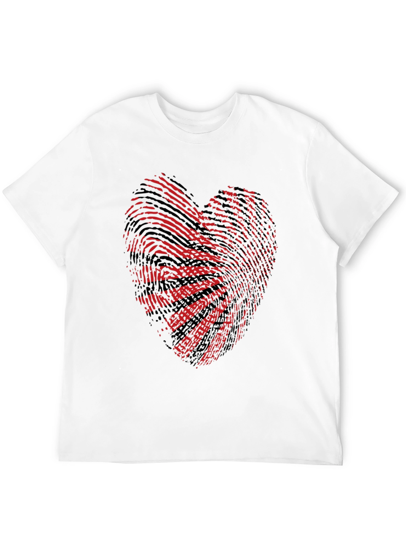 Black Heart Fingerprint Graphic Tee - Unique Design view 12