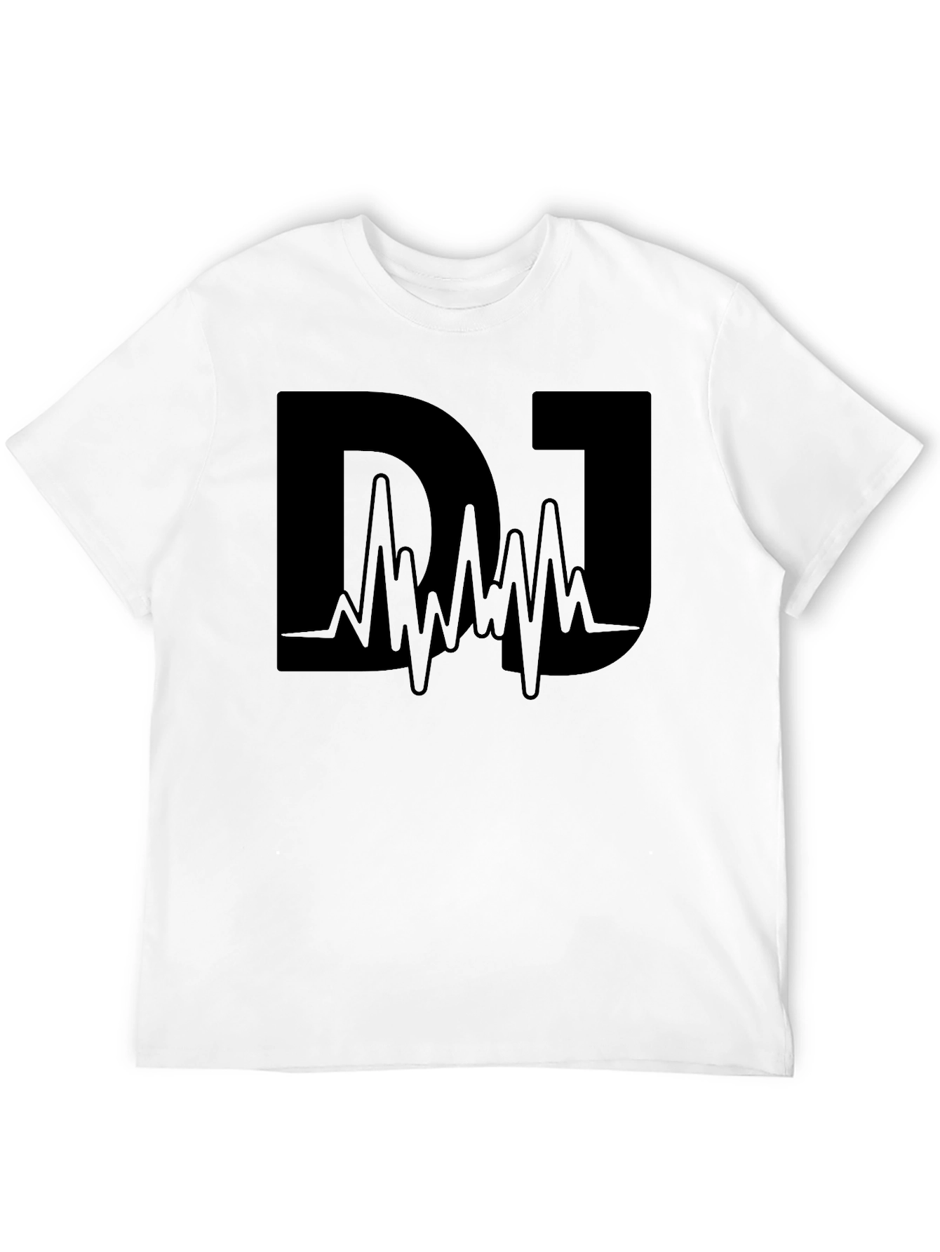 Black DJ Graphic T-Shirt - Sound Wave Design view 12