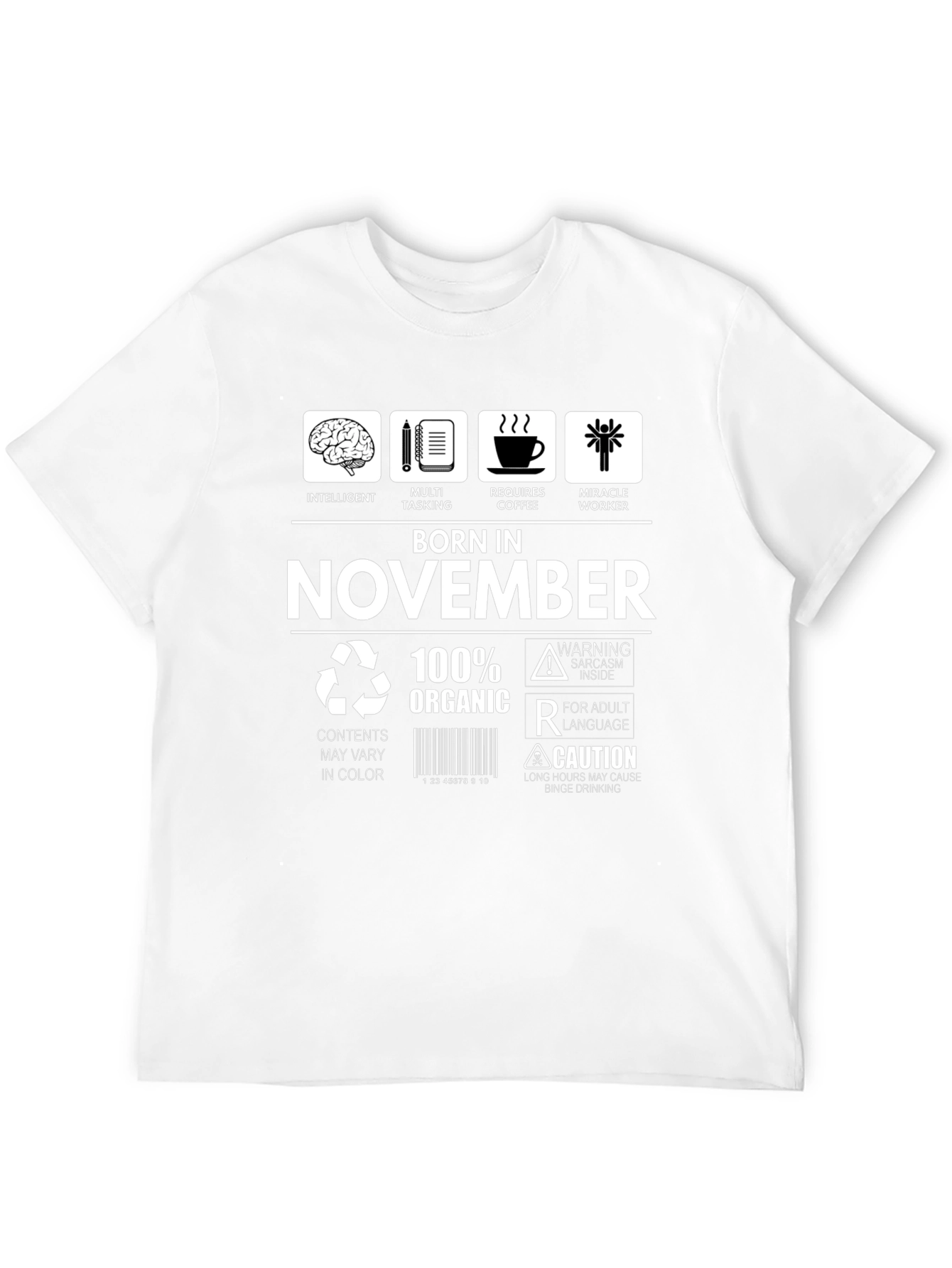 Black Born in November Black Graphic T-Shirt view 12