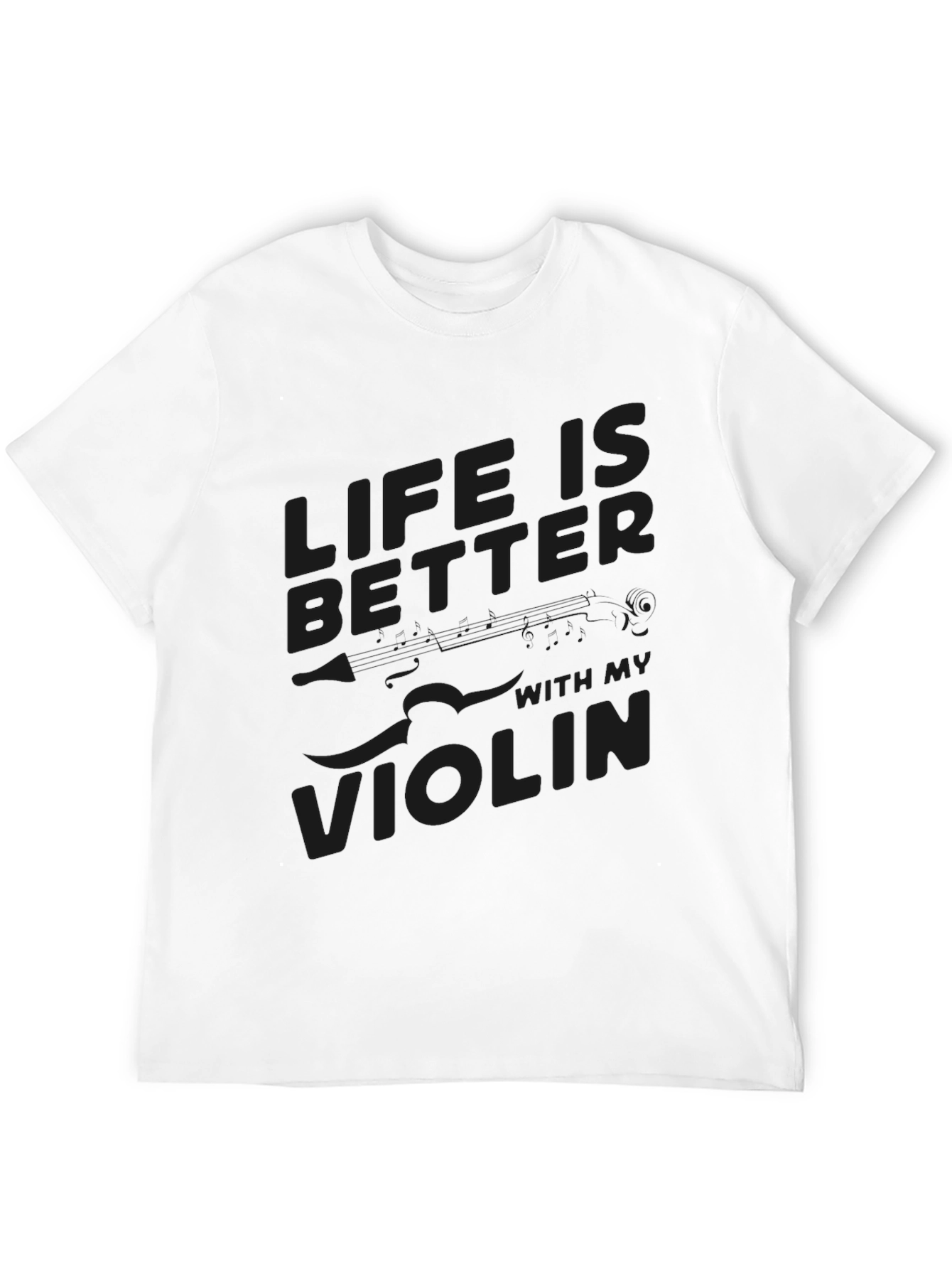 Black Life is Better with My Violin - Black T-Shirt view 12