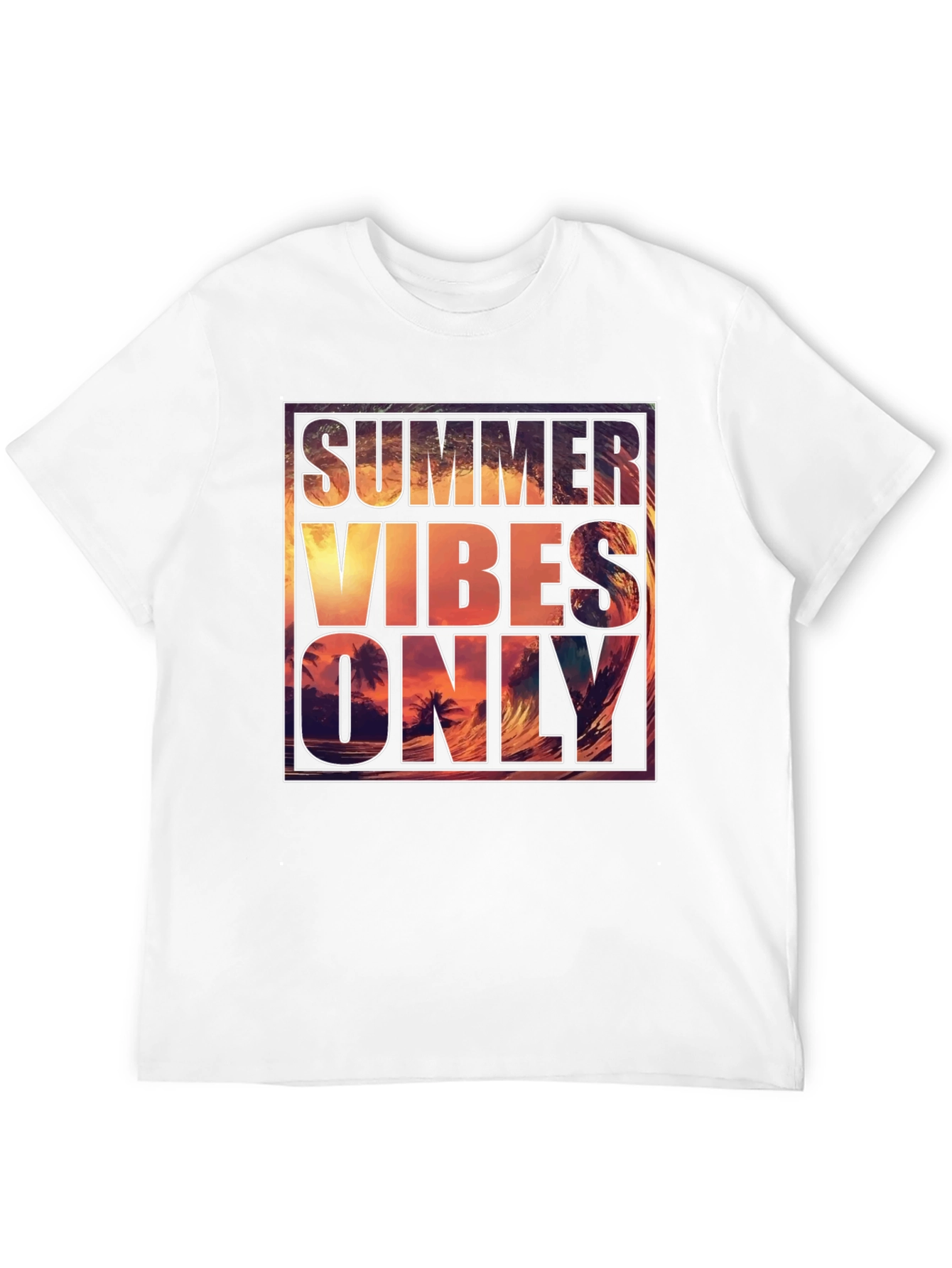 Black Summer Vibes Graphic Tee - Men's Black T-Shirt view 12