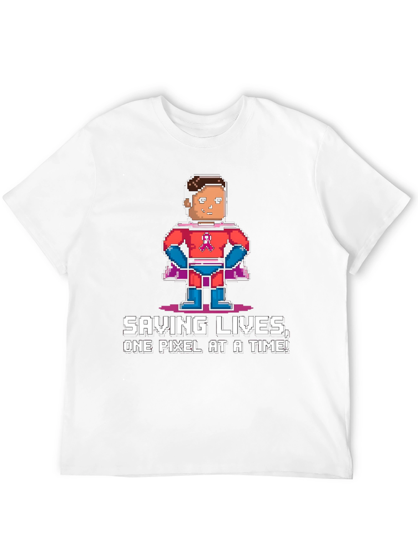 Black Pixel Hero T-Shirt - Saving Lives, One Pixel at a Time view 12