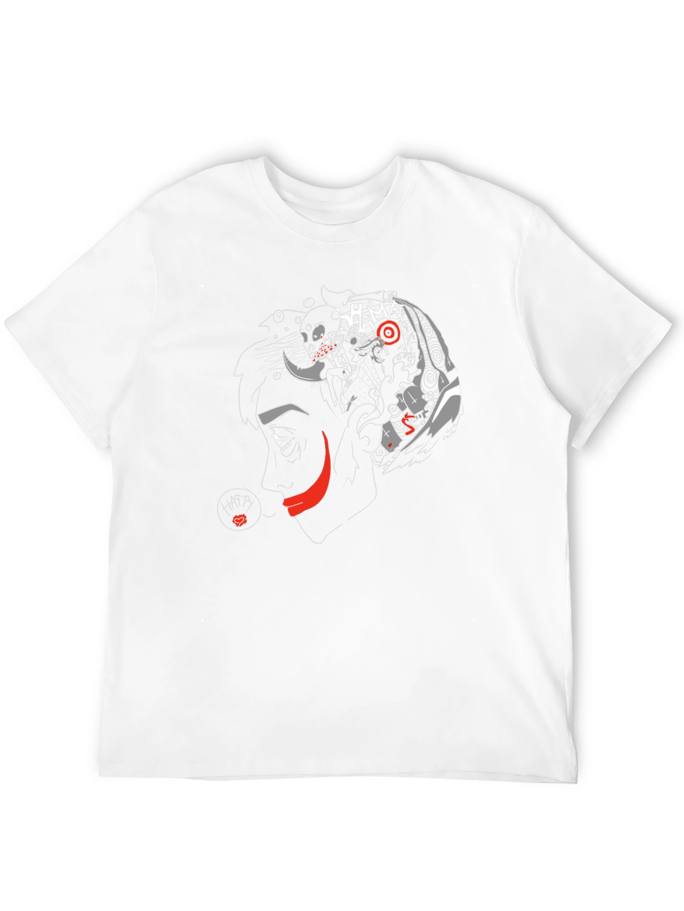 Black Unique Graphic T-Shirt - "Shame" Artistic Design view 12