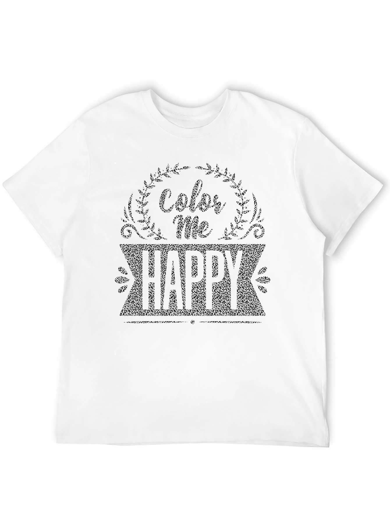 Color Me Happy Black Graphic Tee - 12