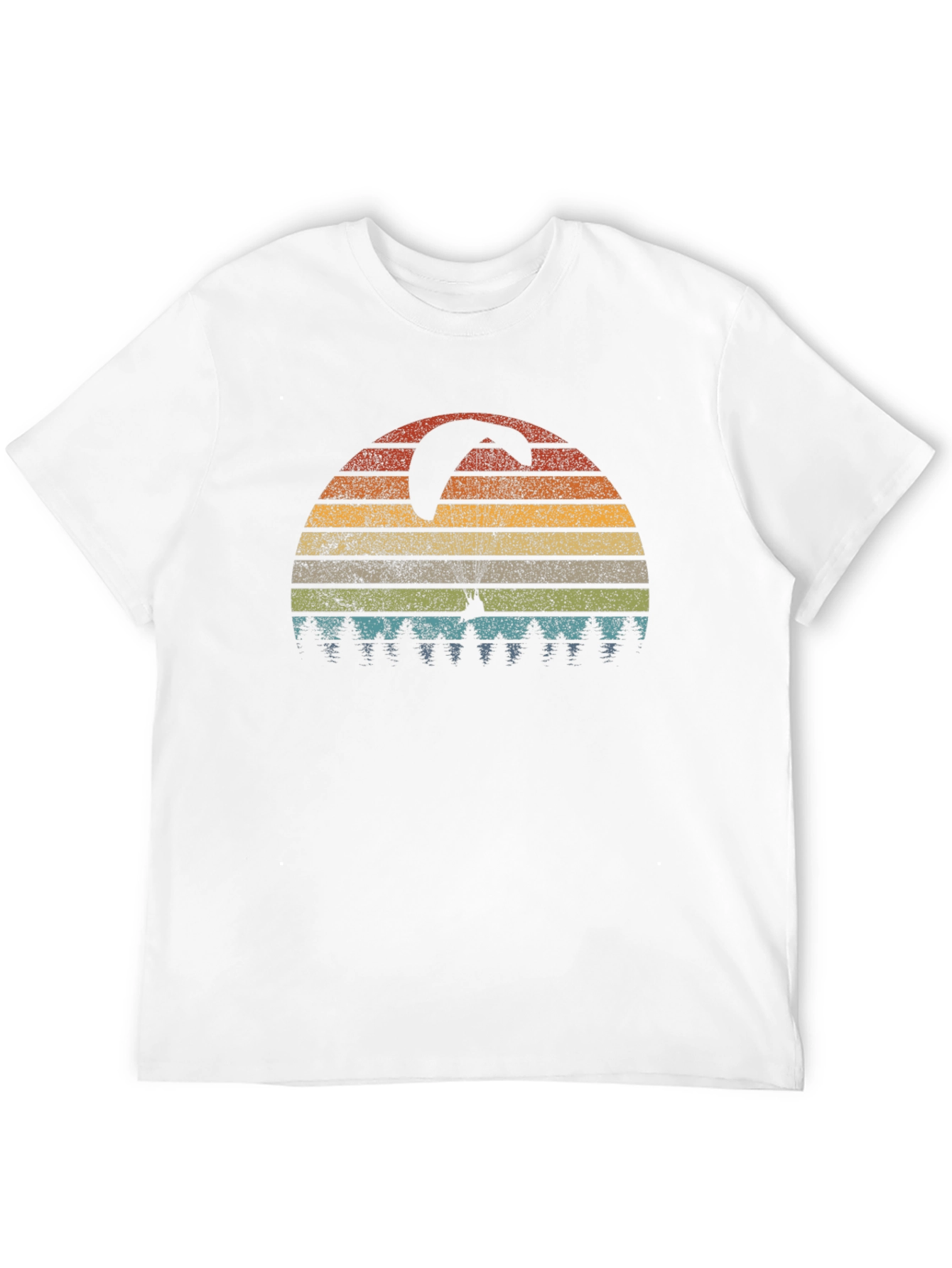 Black Vintage Paragliding Sunset T-Shirt view 12
