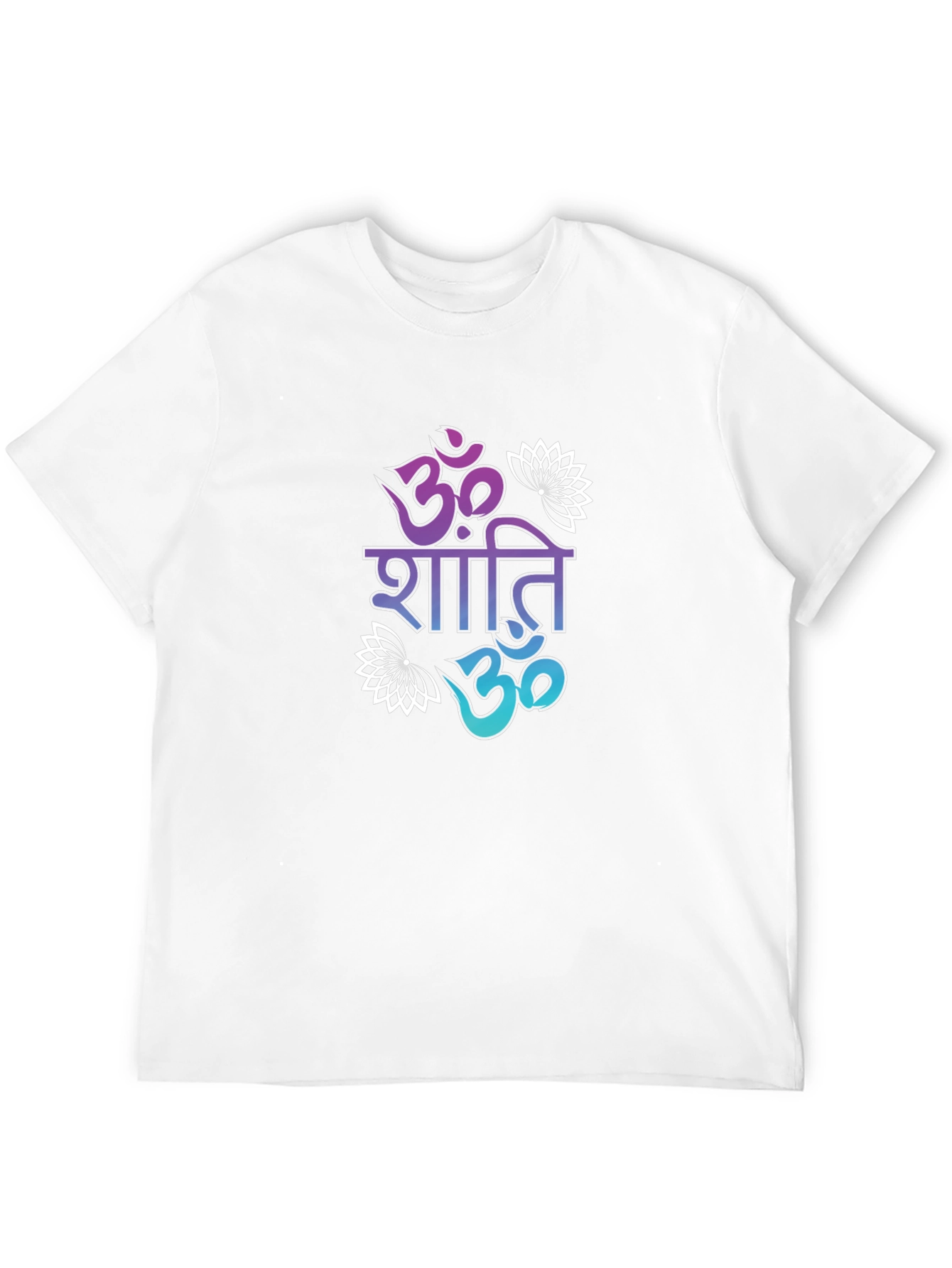 Black Om Shanti T-Shirt - Peaceful Graphic Tee view 12