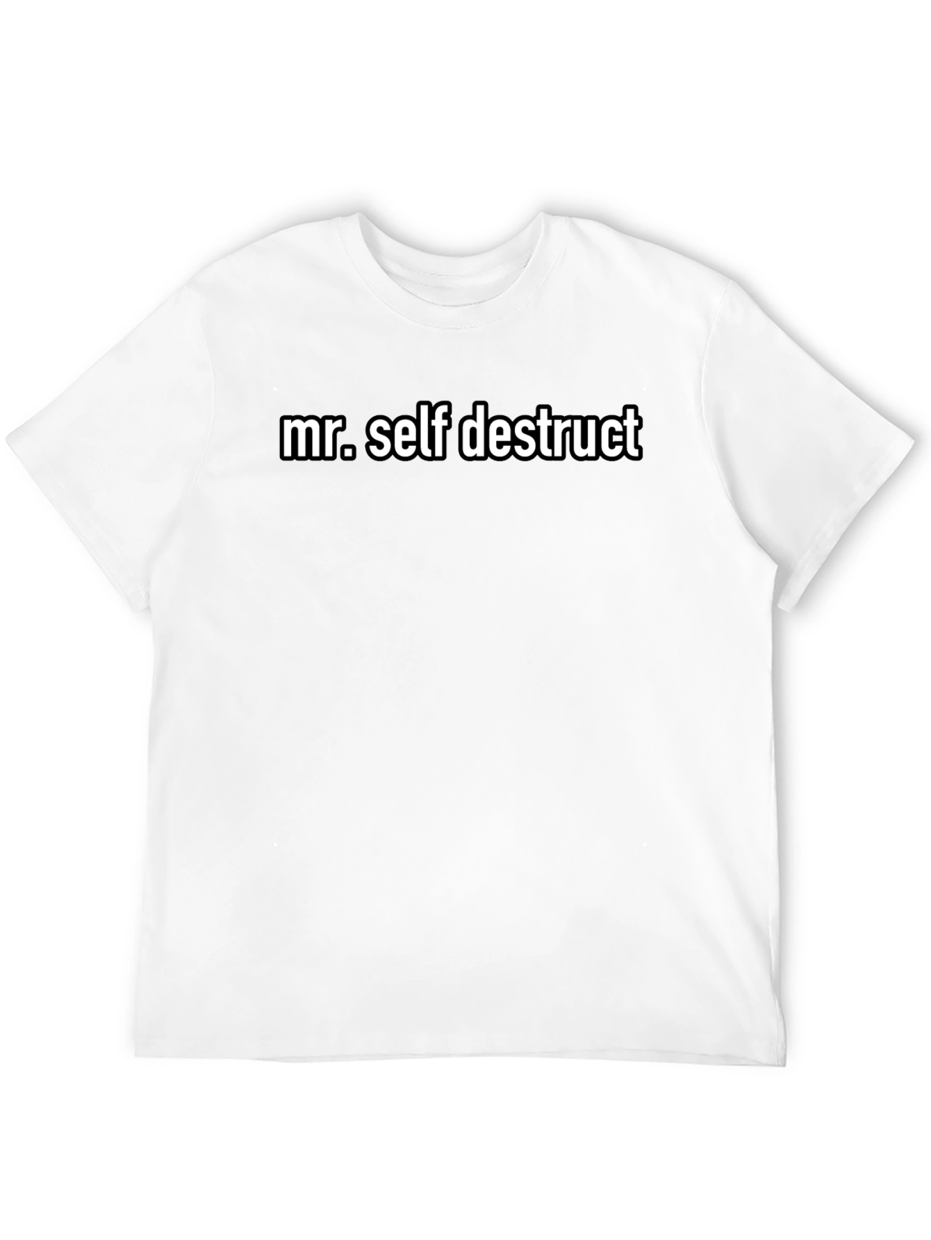 Black Mr. Self Destruct Graphic Black Tee Shirt view 12