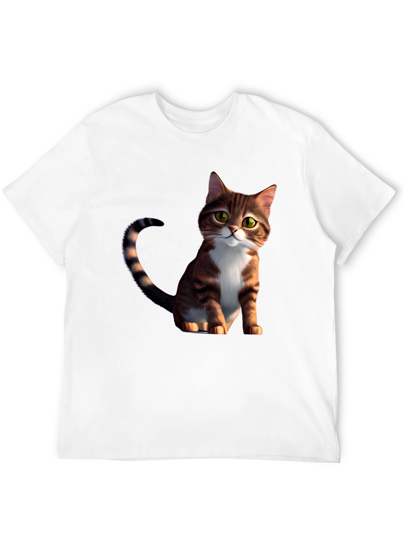 Black Cartoon Cat Graphic Black T-Shirt view 12