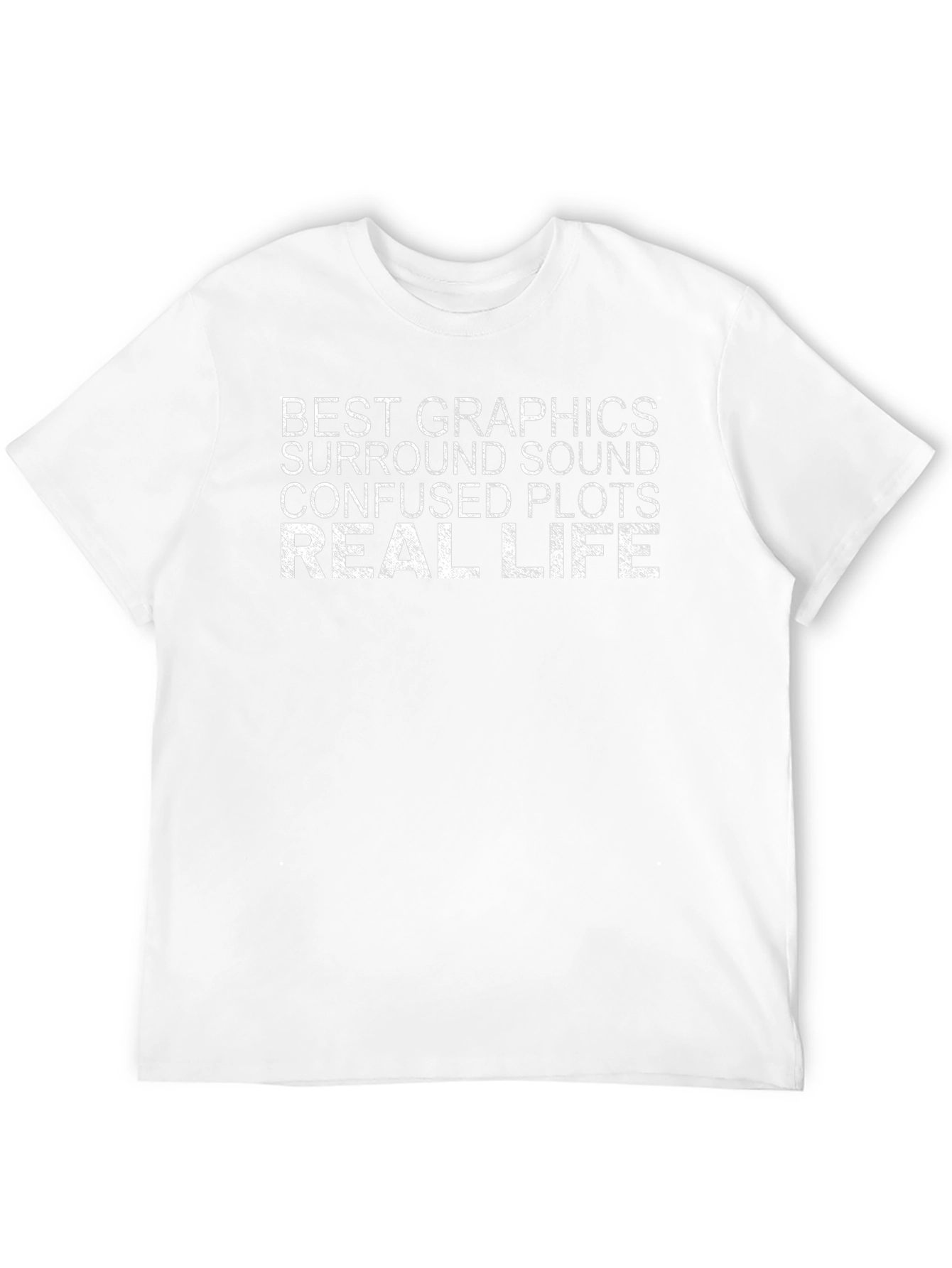 Black Best Graphics Confused Plots Real Life Black T-Shirt view 12
