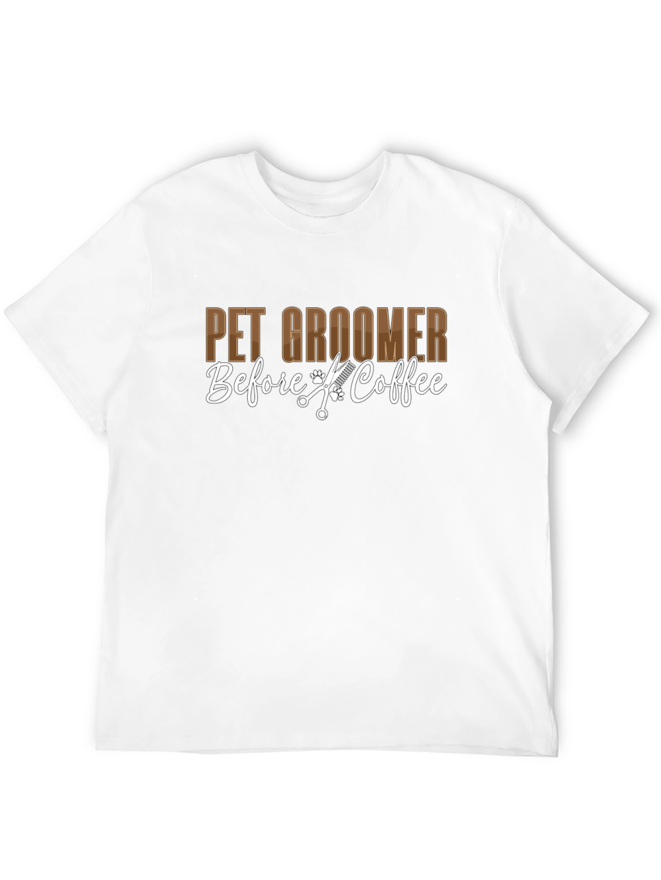 Black Pet Groomer T-Shirt - Before Coffee! view 12