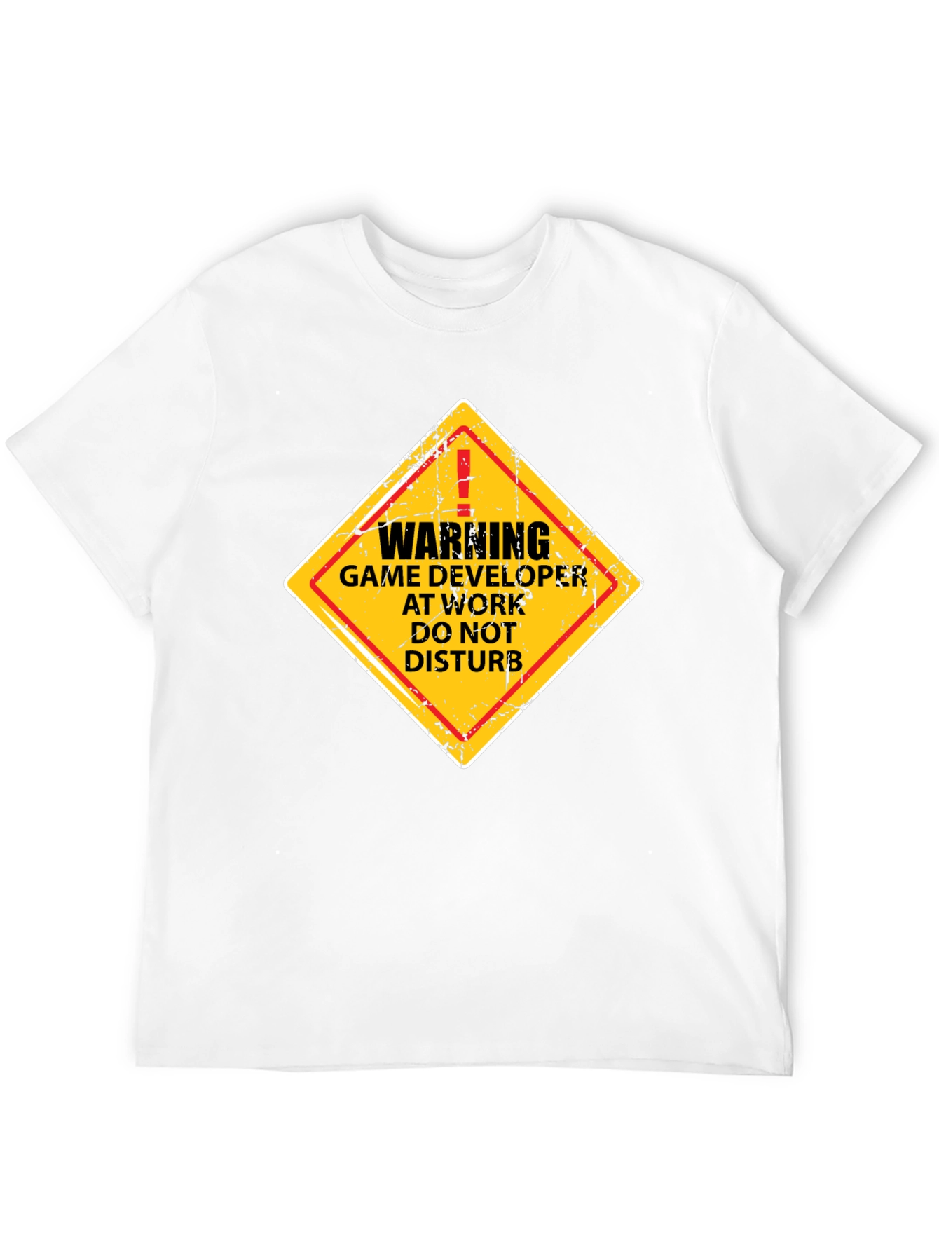 Black Warning Game Developer T-Shirt - Funny Programmer Tee view 12