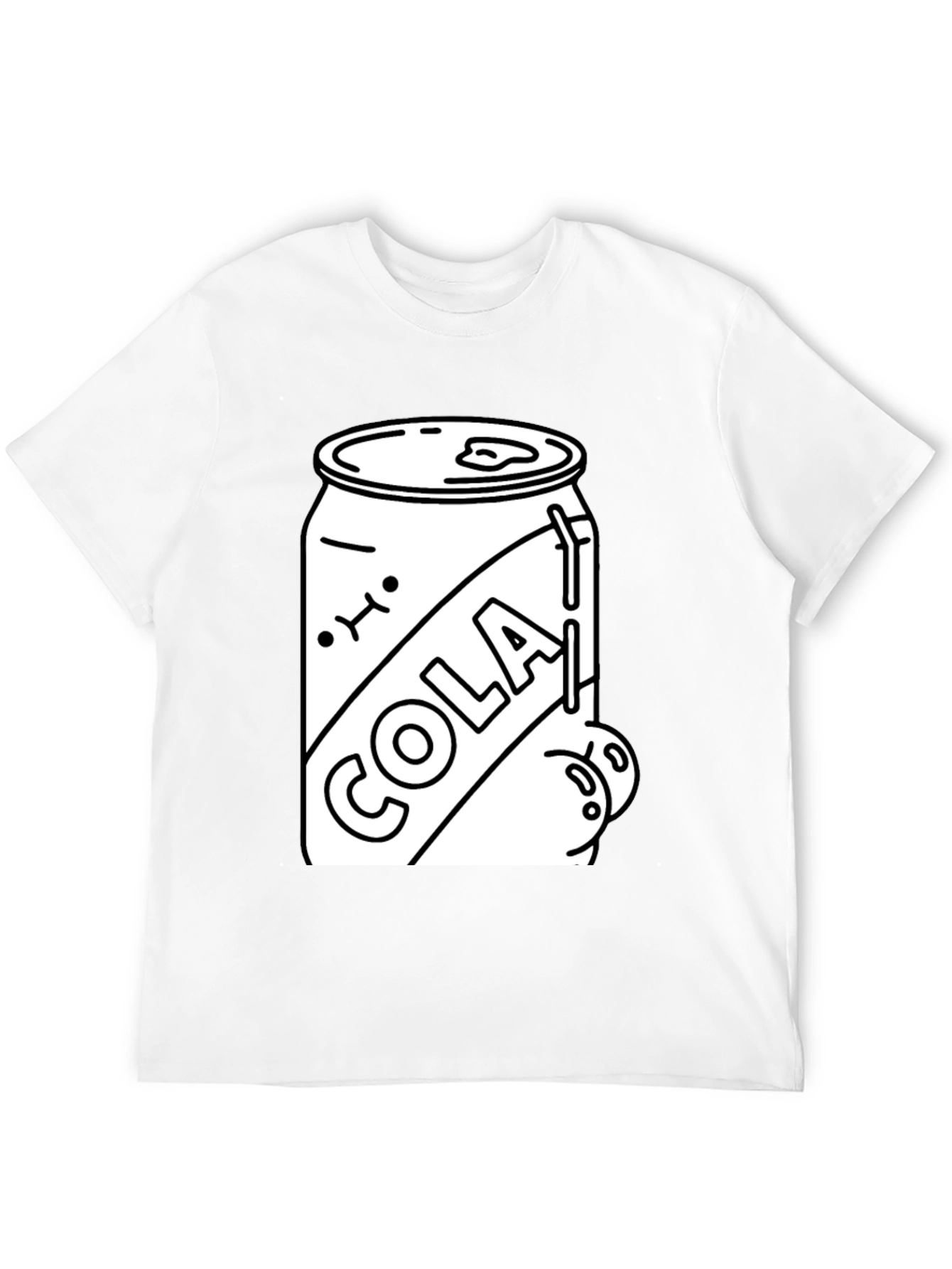 Black Funny Cola Can T-Shirt - Black view 12