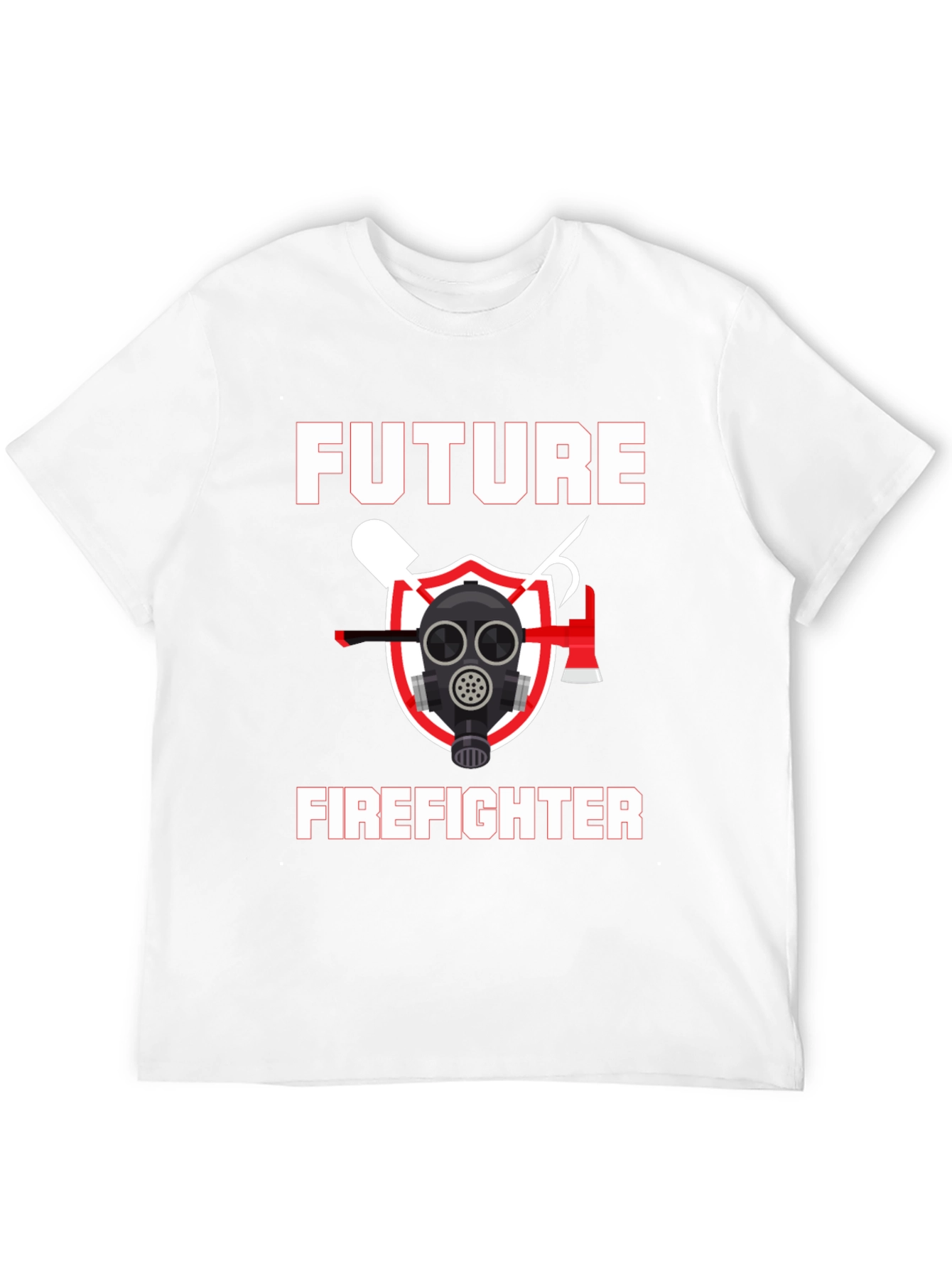 Black Future Firefighter Graphic T-Shirt - Black Cotton Tee view 12
