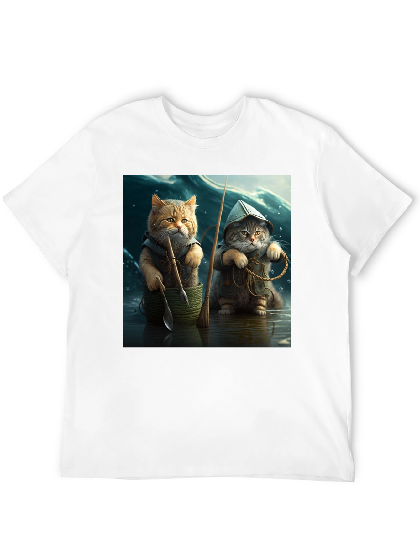 Black Cat Fishermen Graphic Tee view 12