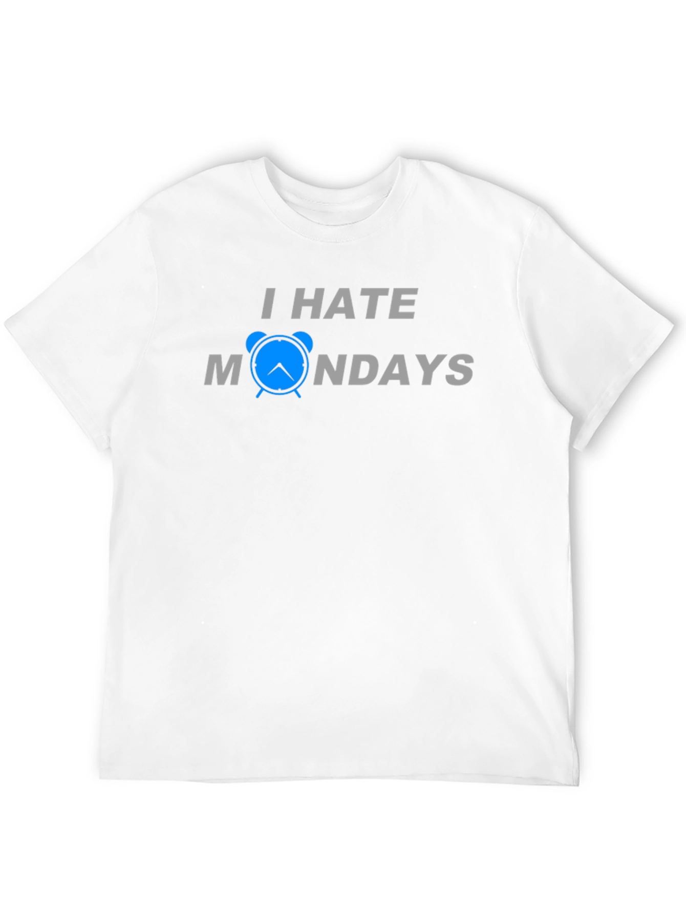 Black I Hate Mondays T-Shirt - Funny Alarm Clock Design view 12