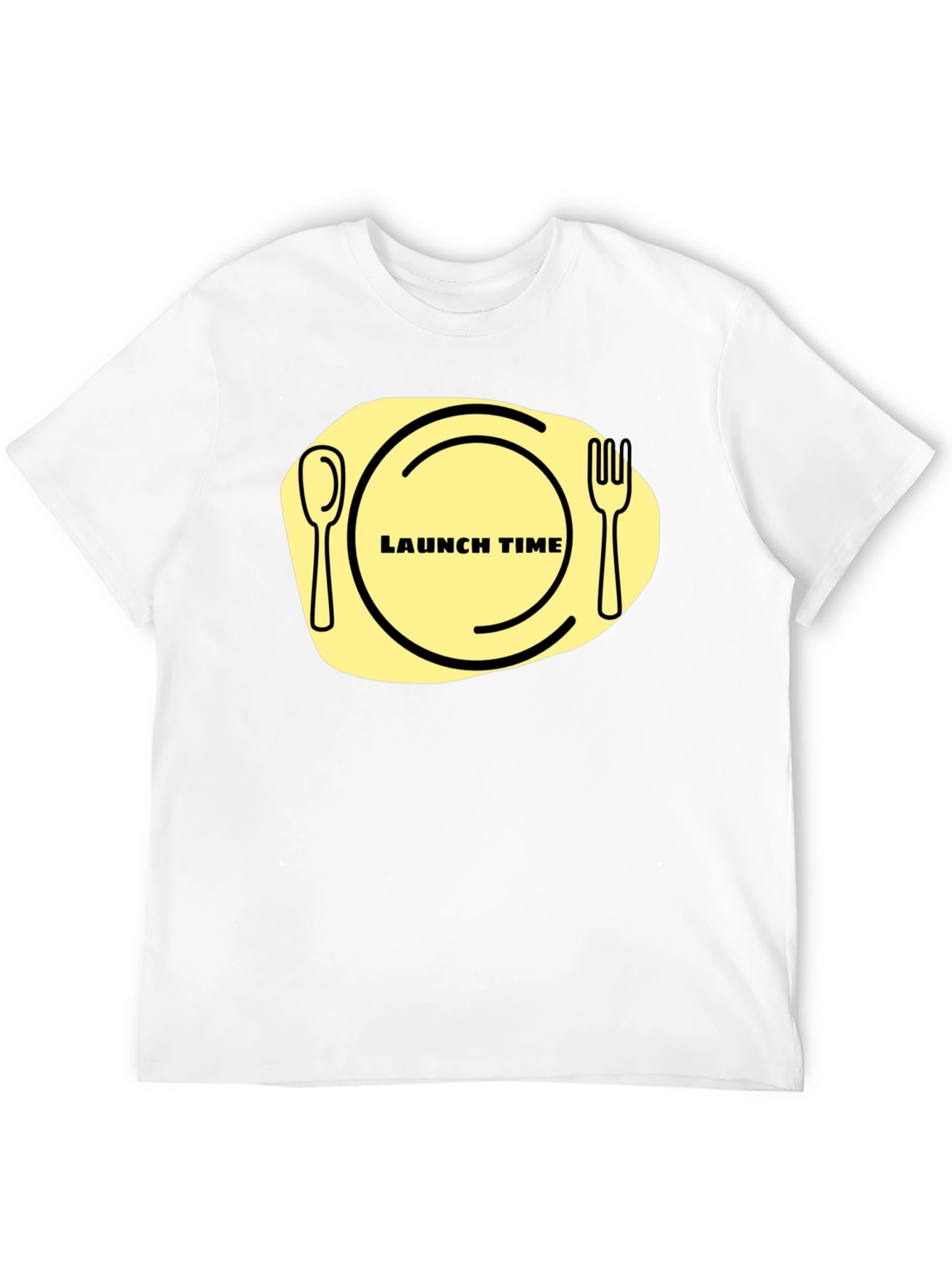 Black Launch Time T-Shirt: Funny Foodie Graphic Tee view 12