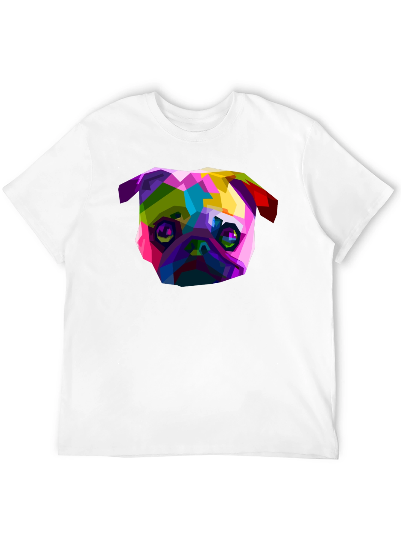 Black Geometric Pug Graphic Tee - Bold Style view 12
