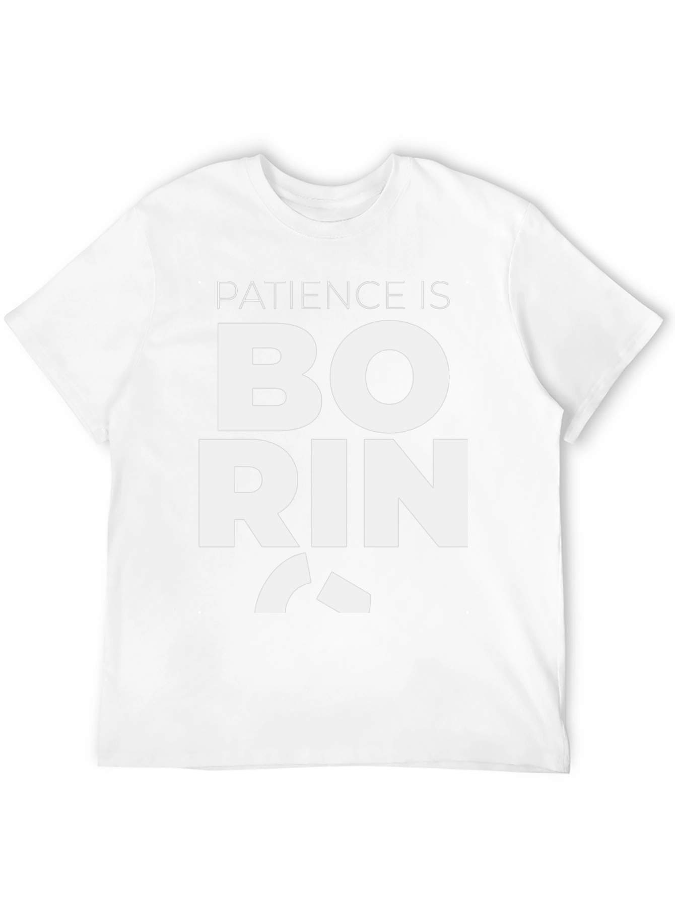 Black Patience is Boring Graphic Tee - Black view 12