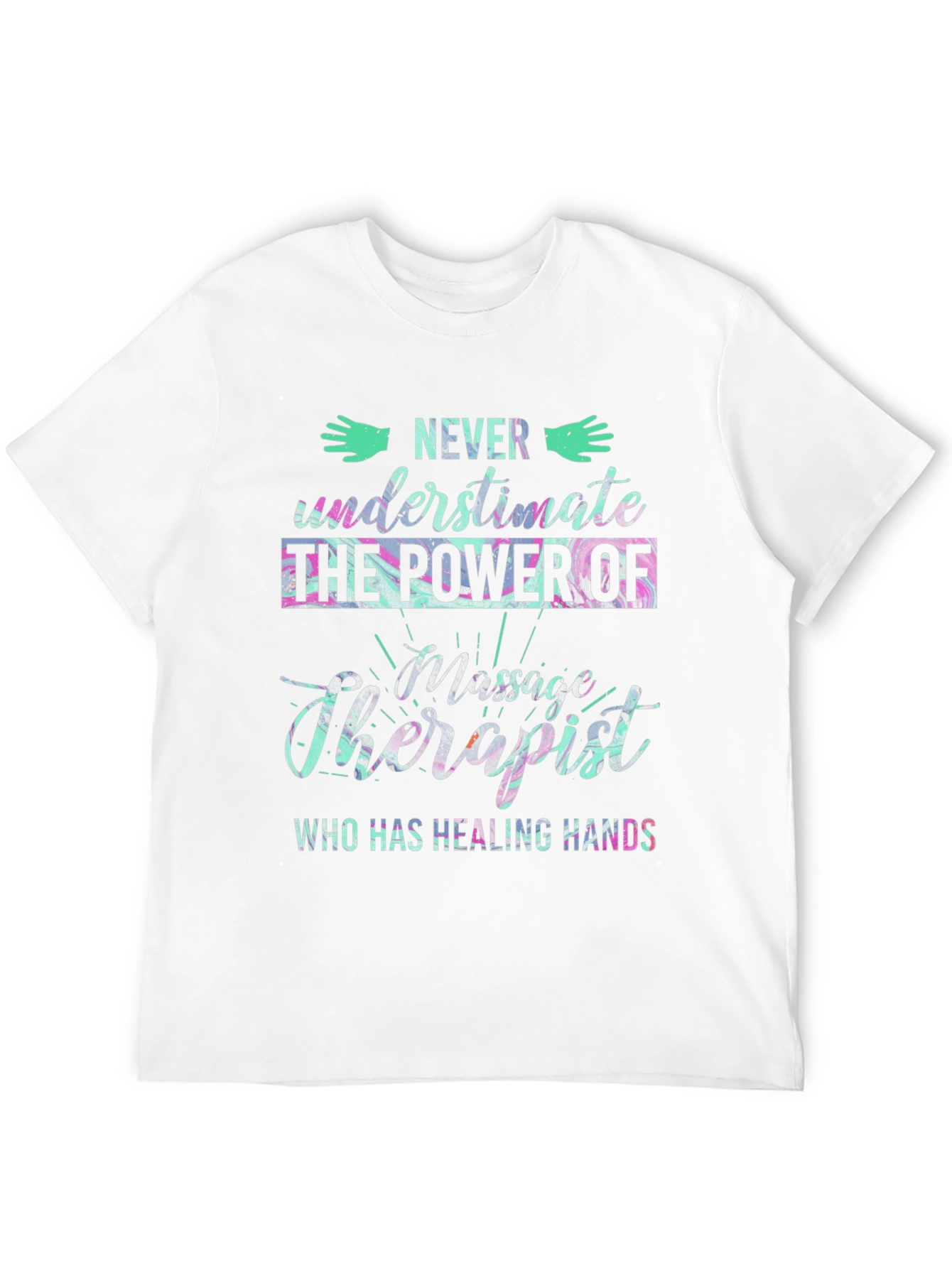 Massage Therapist Healing Hands Graphic T-Shirt - 12