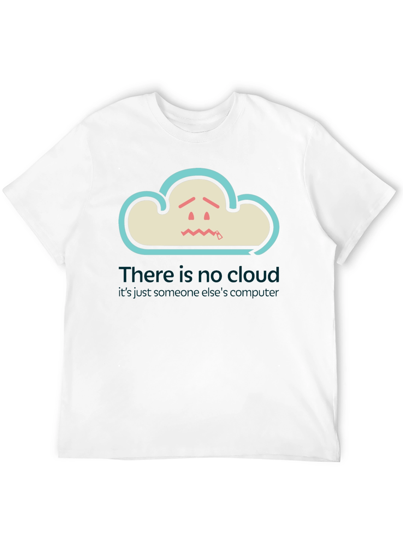 Black Funny Cloud T-Shirt: There is No Cloud view 12
