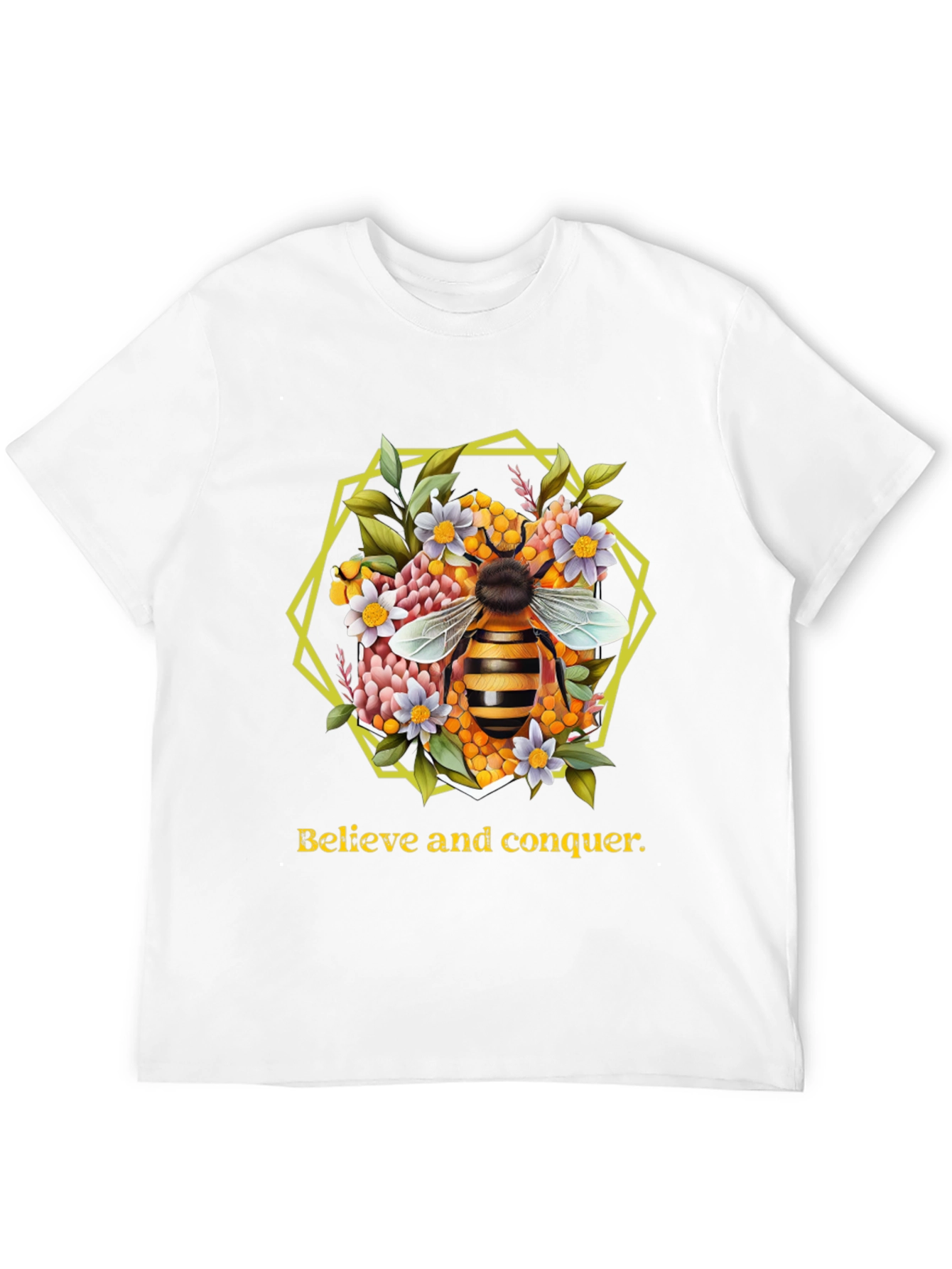 Black Believe and Conquer Bee Graphic Tee view 12