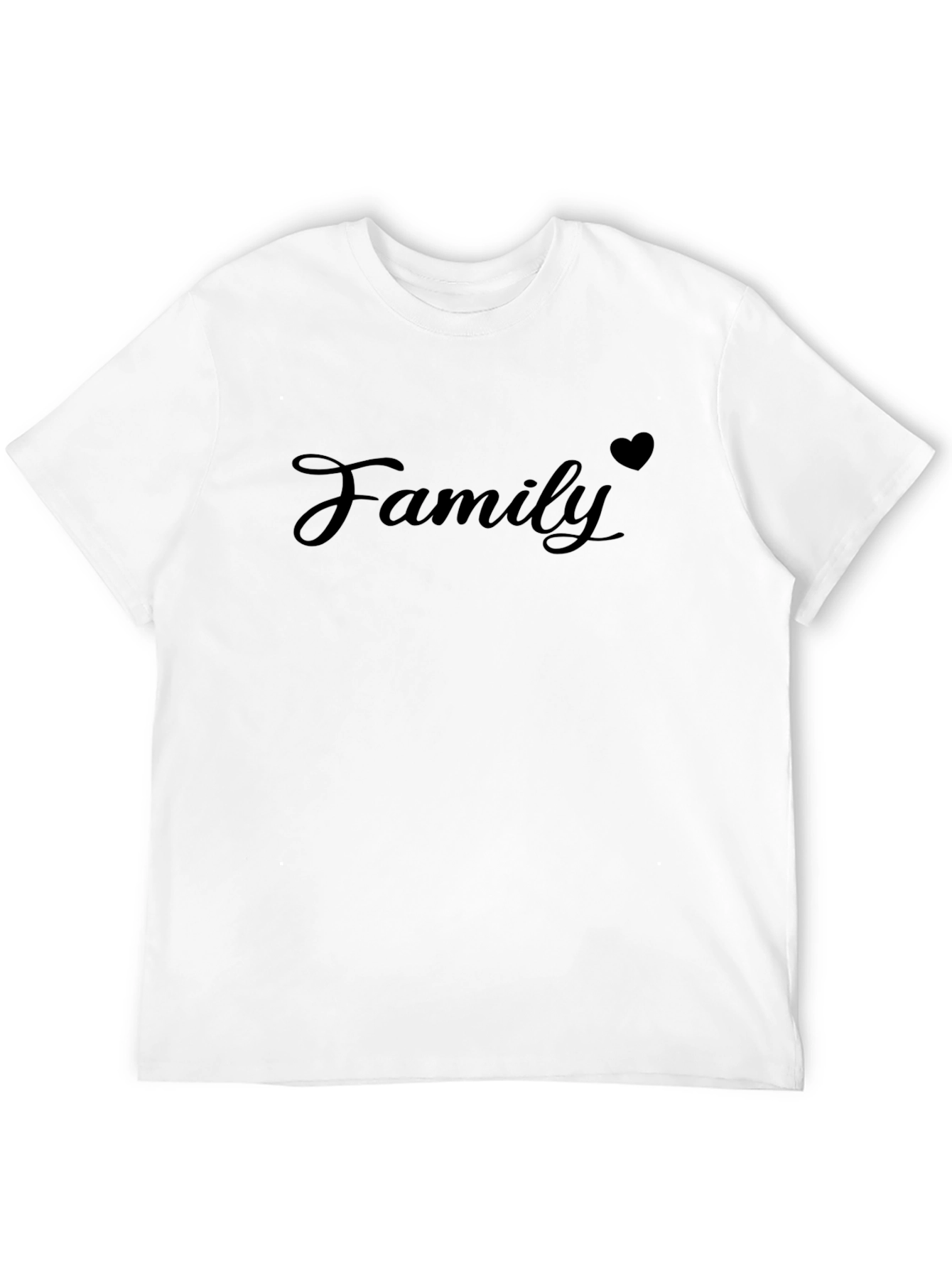 Black Family Heart Graphic Tee - Soft Cotton Blend view 12