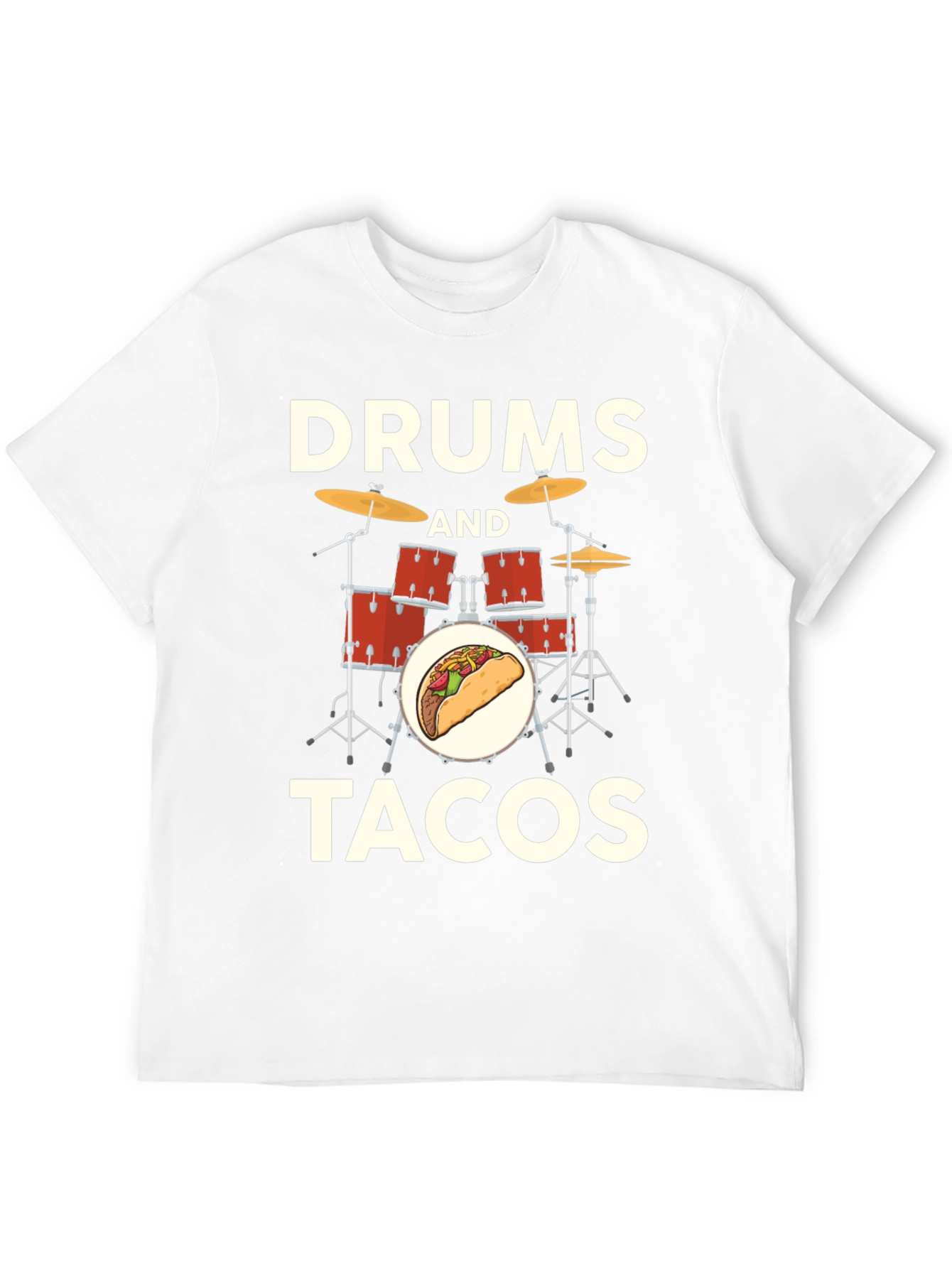 Black Drums and Tacos T-Shirt: Musician Foodie Tee view 12