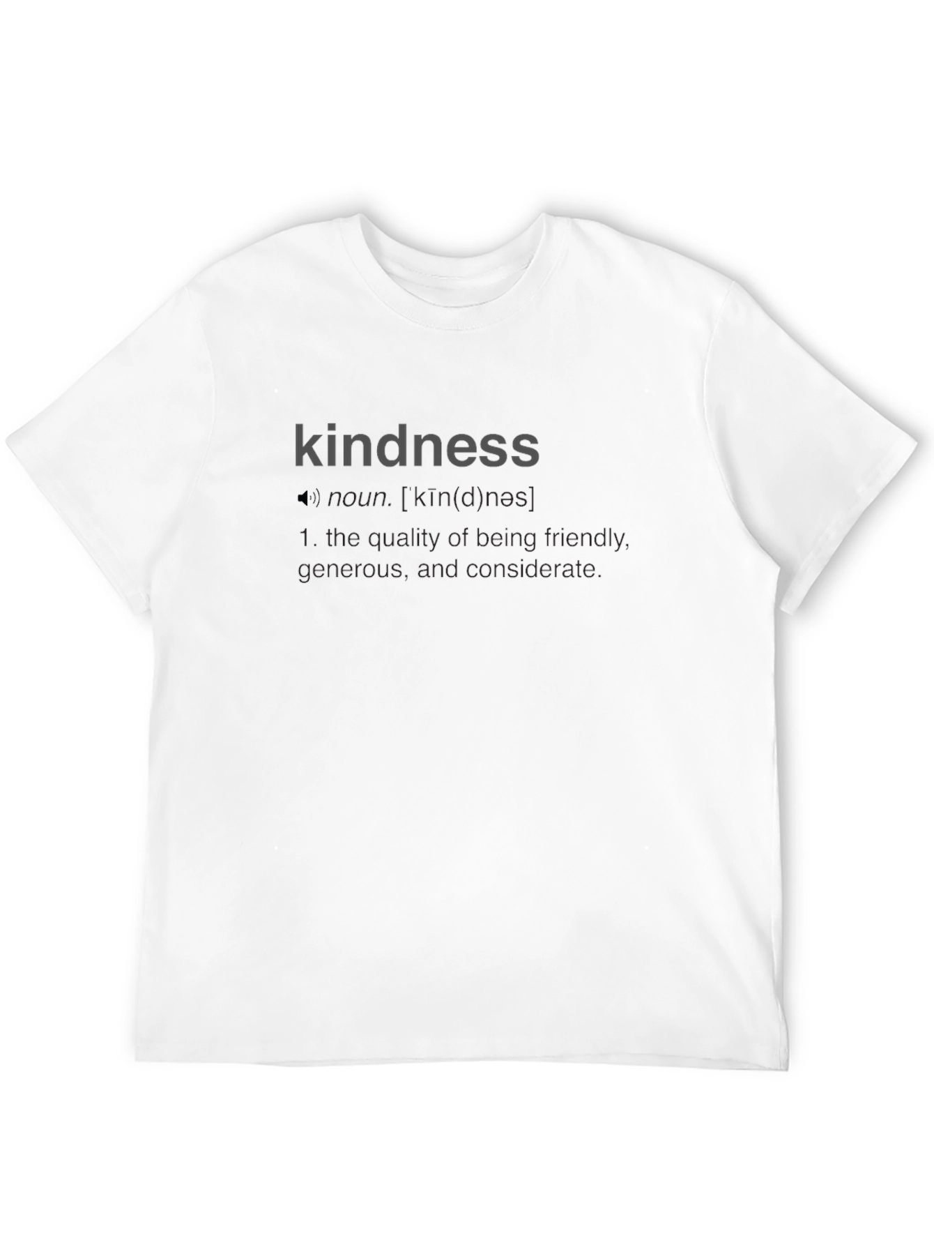 Kindness Definition Graphic Tee - Unisex Black T-Shirt - 12