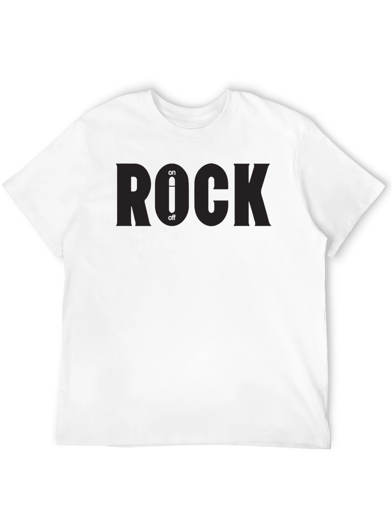 Black Rock On/Off Graphic Tee - Black Crew Neck T-Shirt view 12