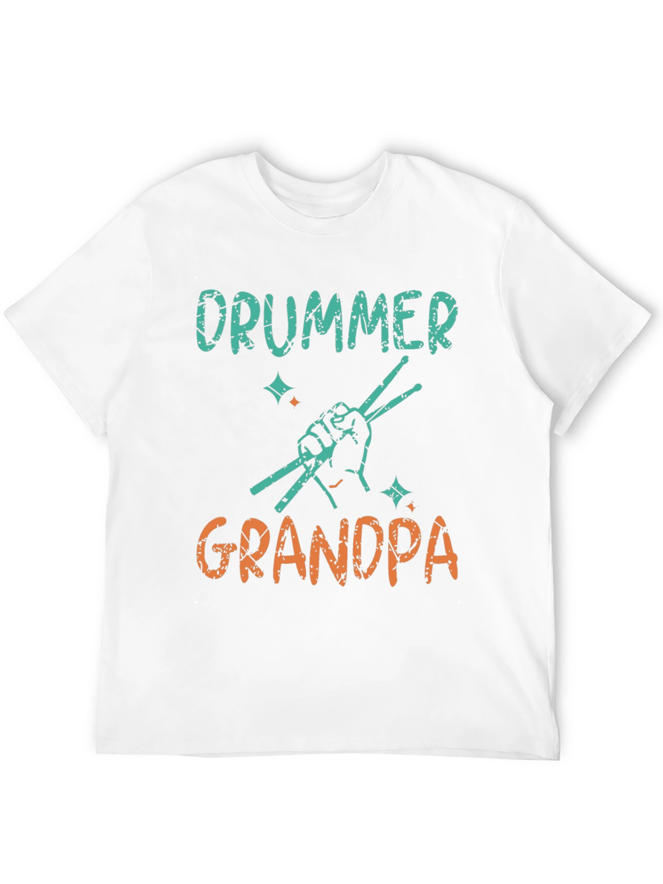 Drummer Grandpa T-Shirt - Black - 12