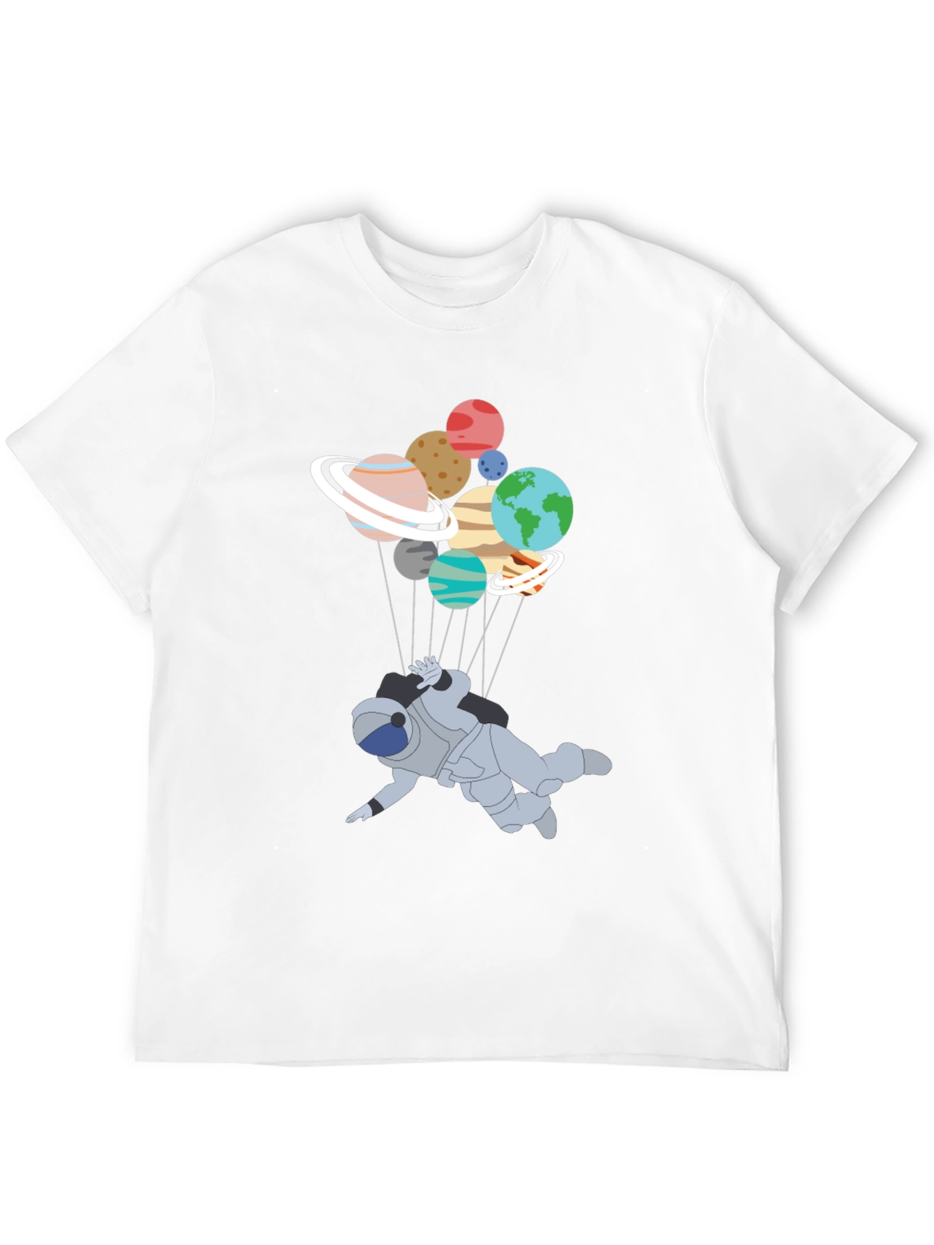 Black Astronaut Planet T-Shirt - Unique Graphic Tee view 12