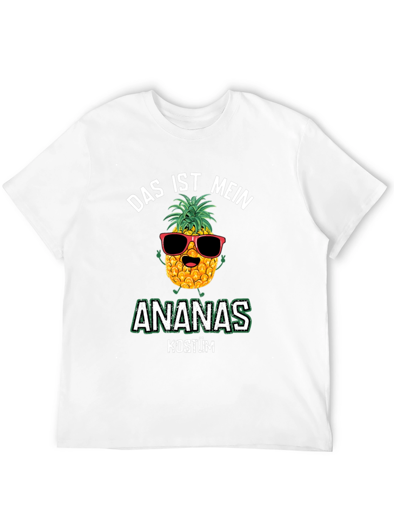 Black Das ist mein Ananas Kostüm Funny German Pineapple T-Shirt view 12