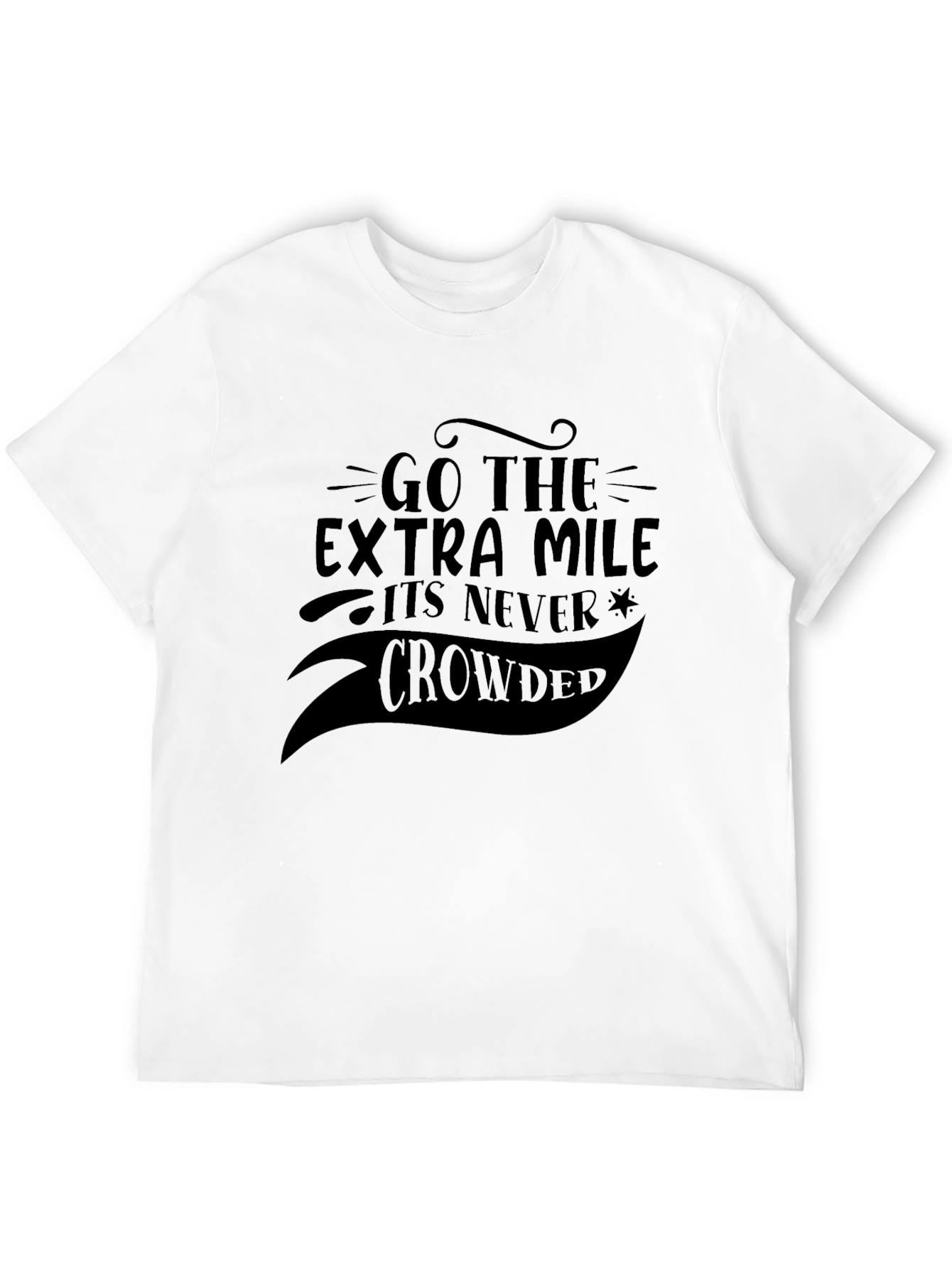 Black Go the Extra Mile Black Graphic Tee view 12