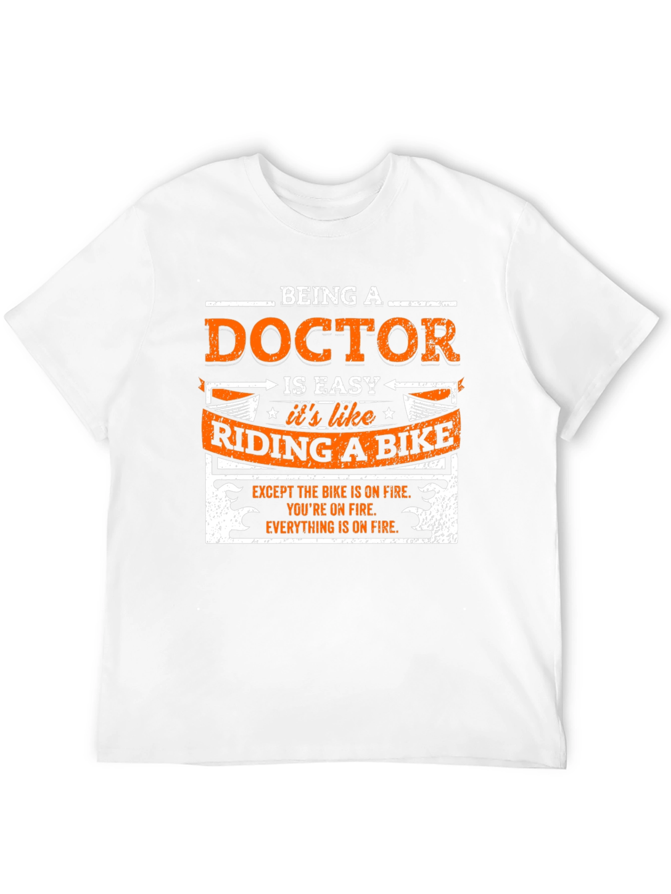 Black Funny Doctor Riding a Bike T-Shirt view 12