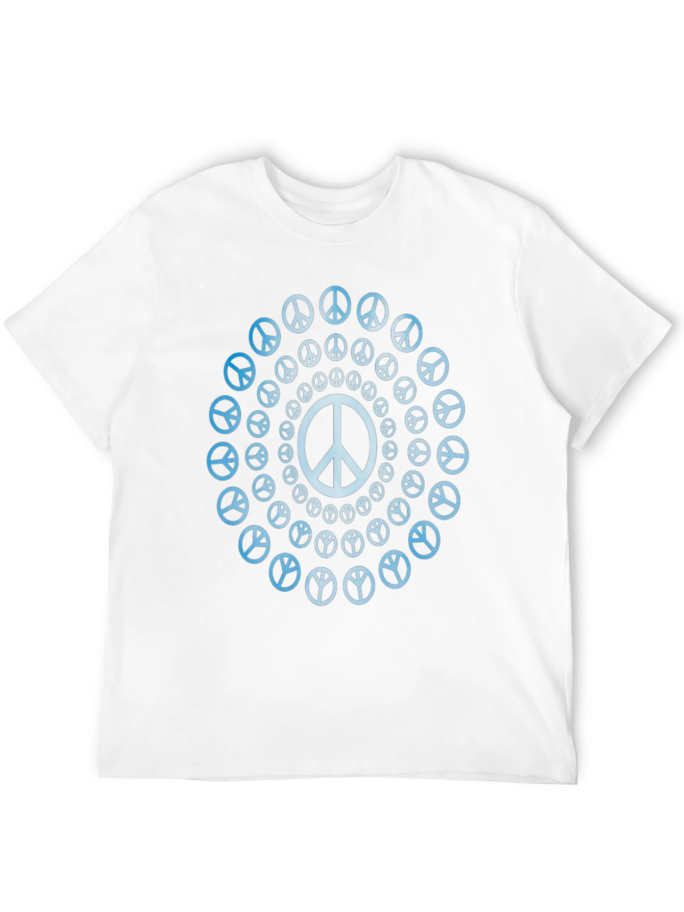 Black Peace Mandala Black T-Shirt view 12