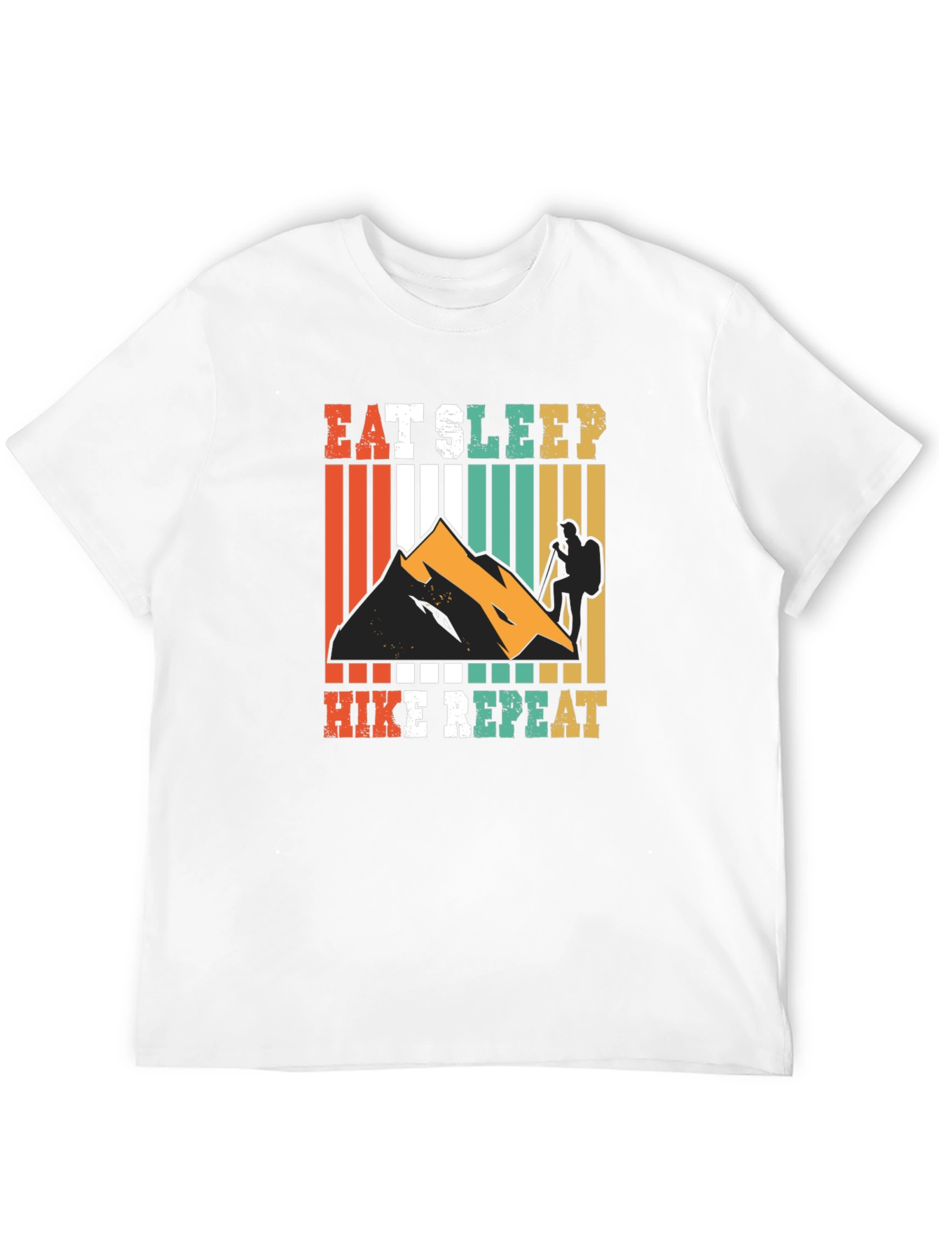 Black Eat Sleep Hike Repeat Graphic Tee view 12