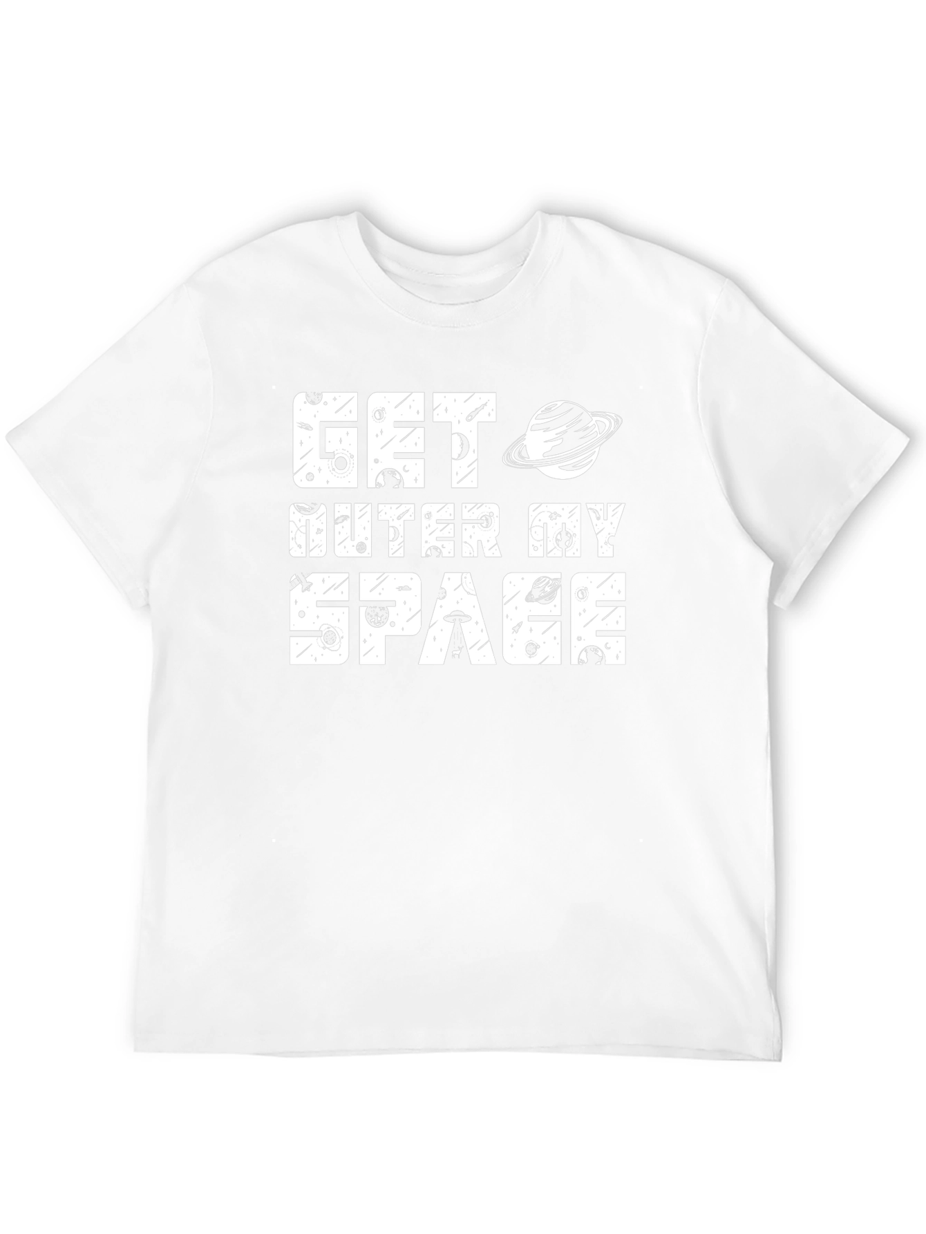 Black Get Outer My Space Graphic T-Shirt view 12