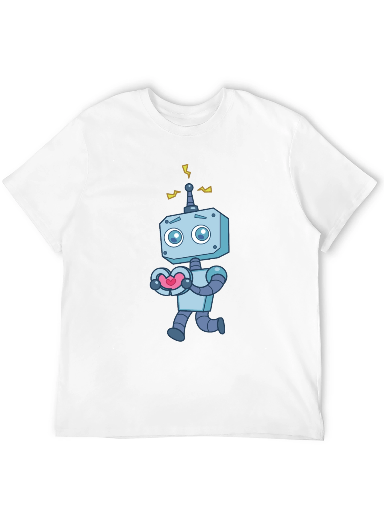 Black Robot Heart T-Shirt - Quirky Graphic Tee view 12